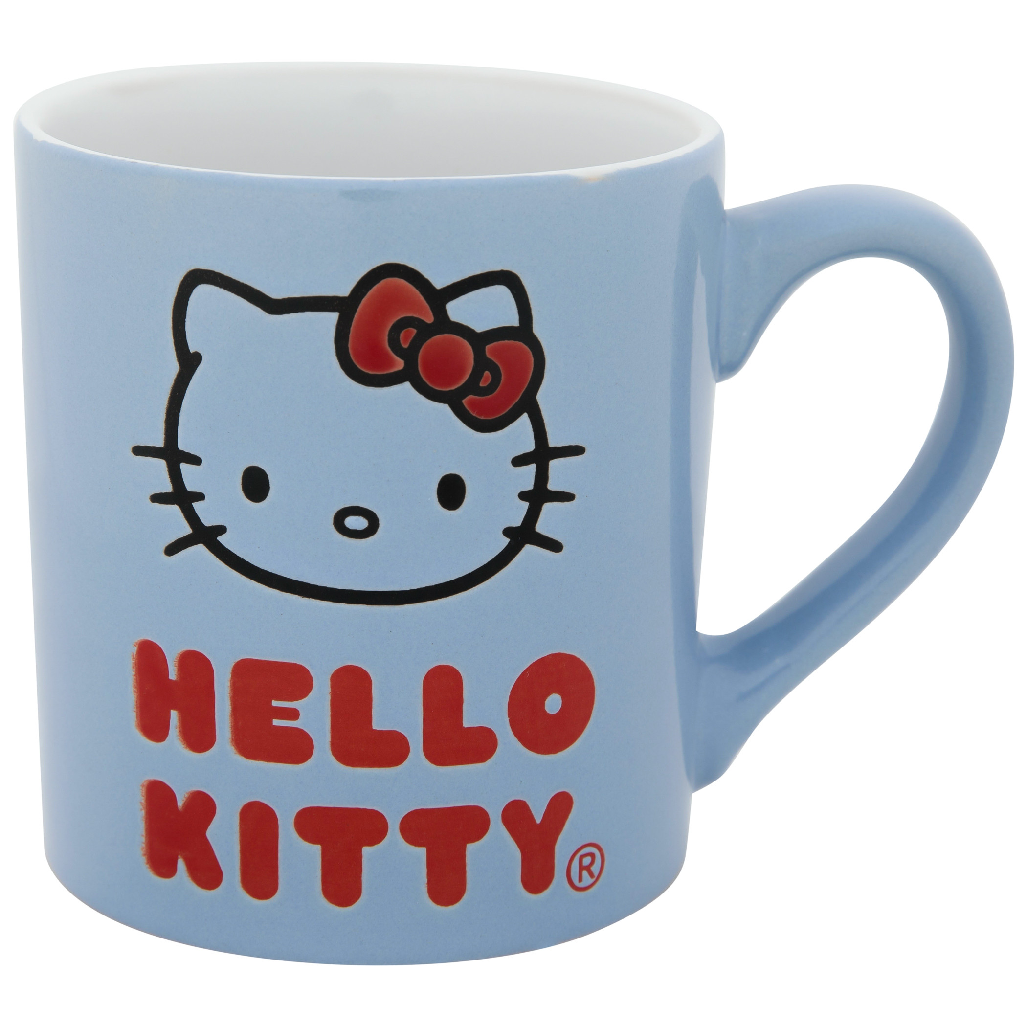 Hello Kitty Logo 14 oz Ceramic Mug, Blue