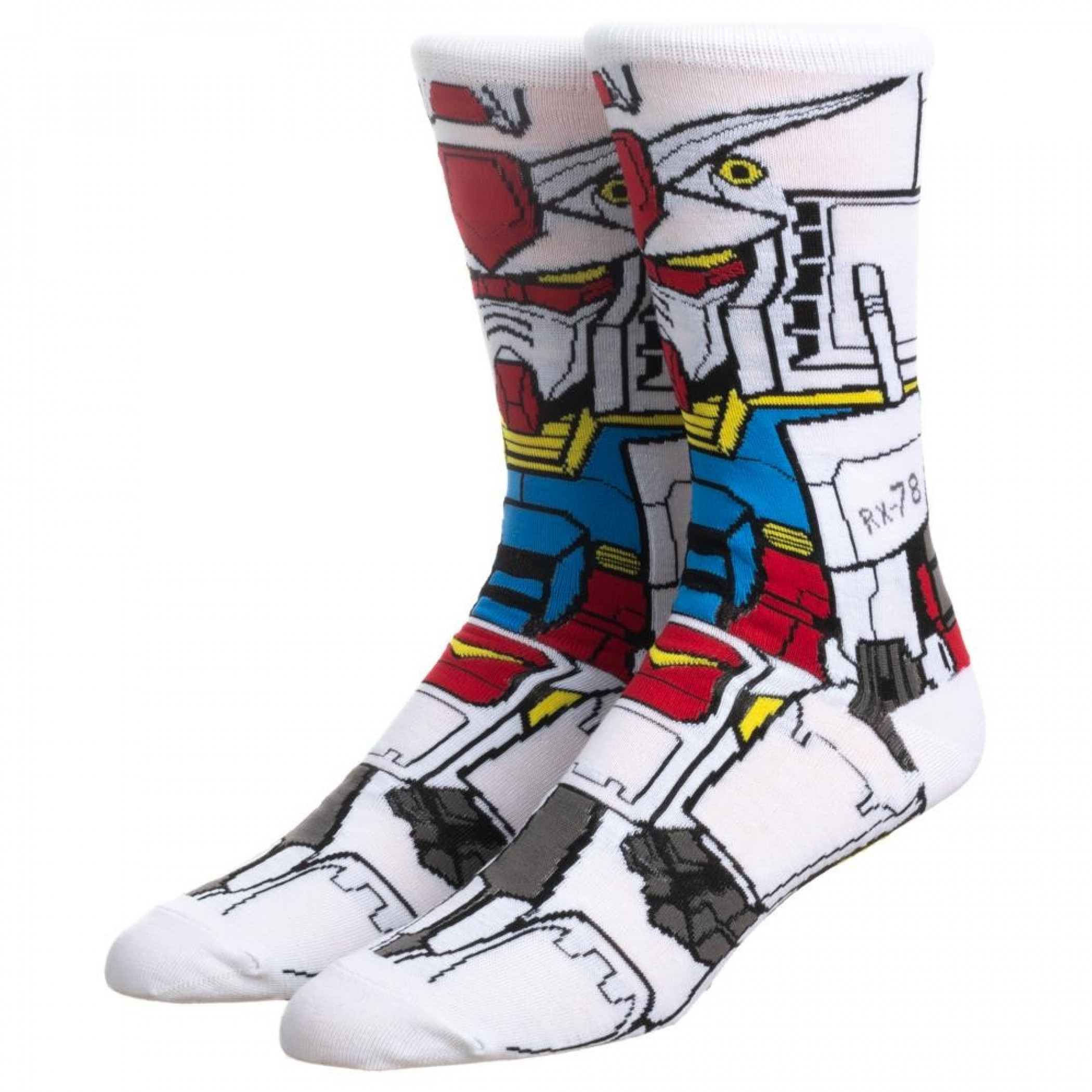Gundam RX-78 360 Character Crew Sock, Multi-Color