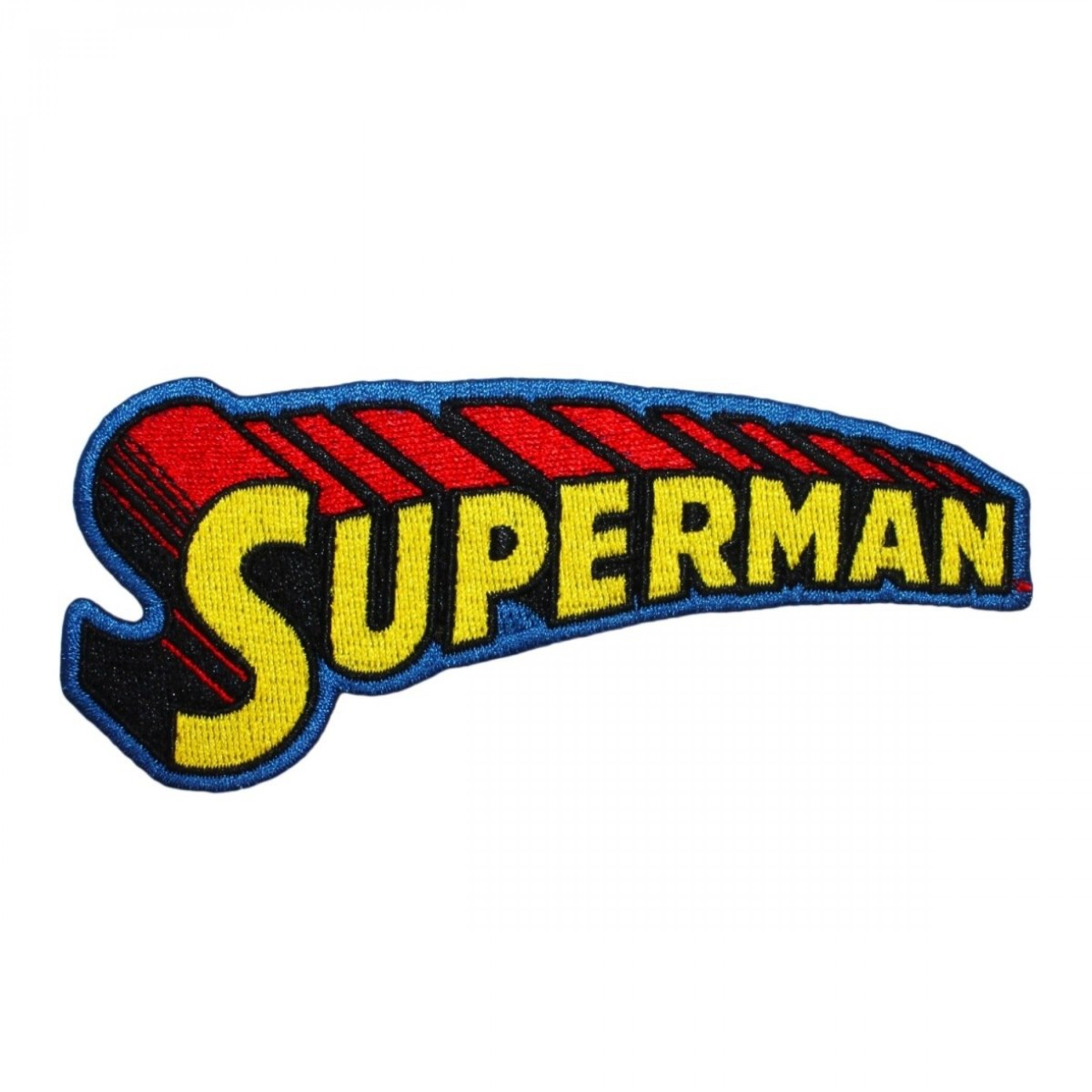 Superman Classic Title Logo Patch, Multi-Color