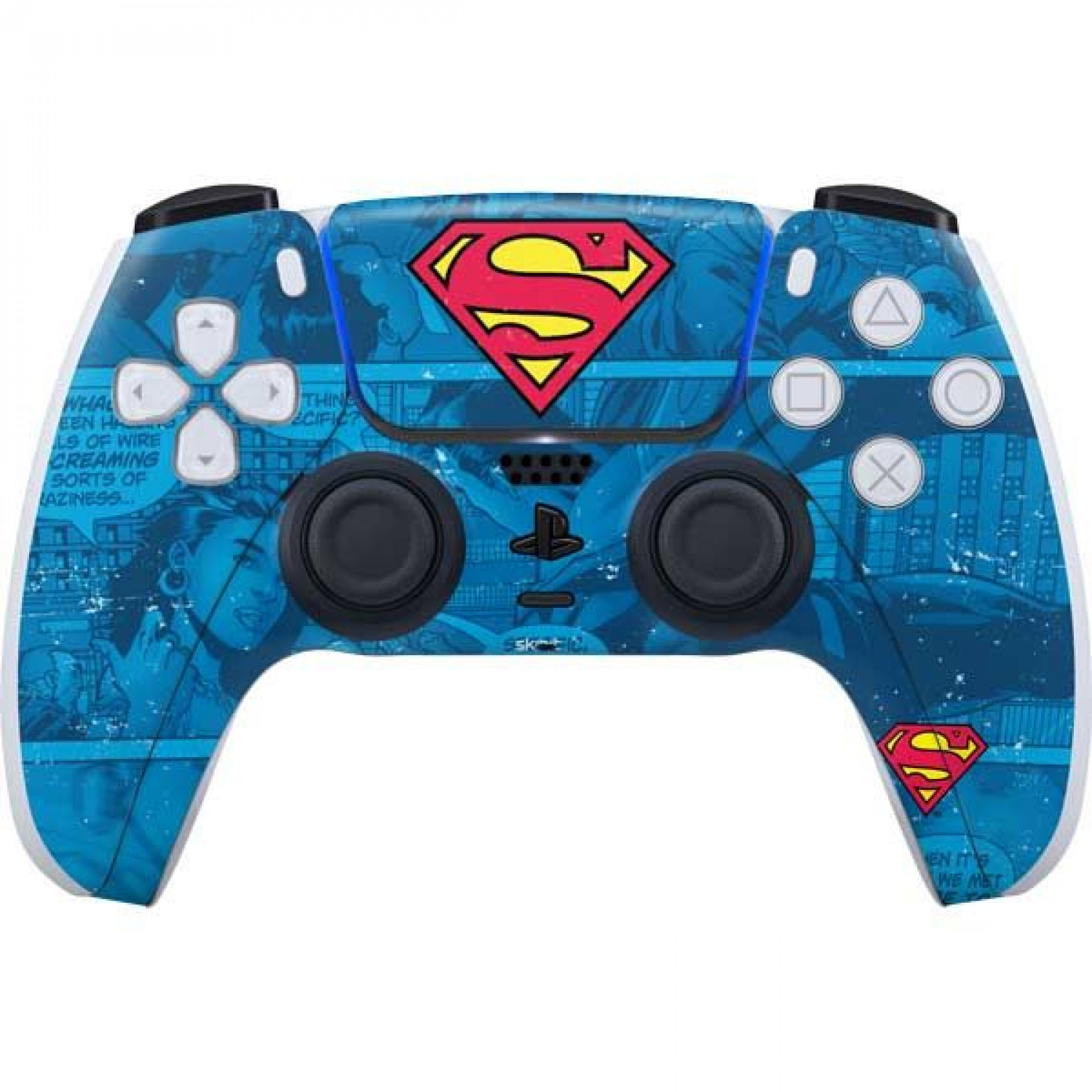 Superman Logo PS5 Controller Skin, Blue