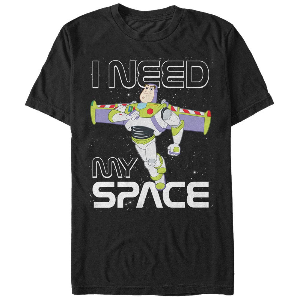 Disney Pixar Toy Story 1-3 Space Buzz Black T-Shirt