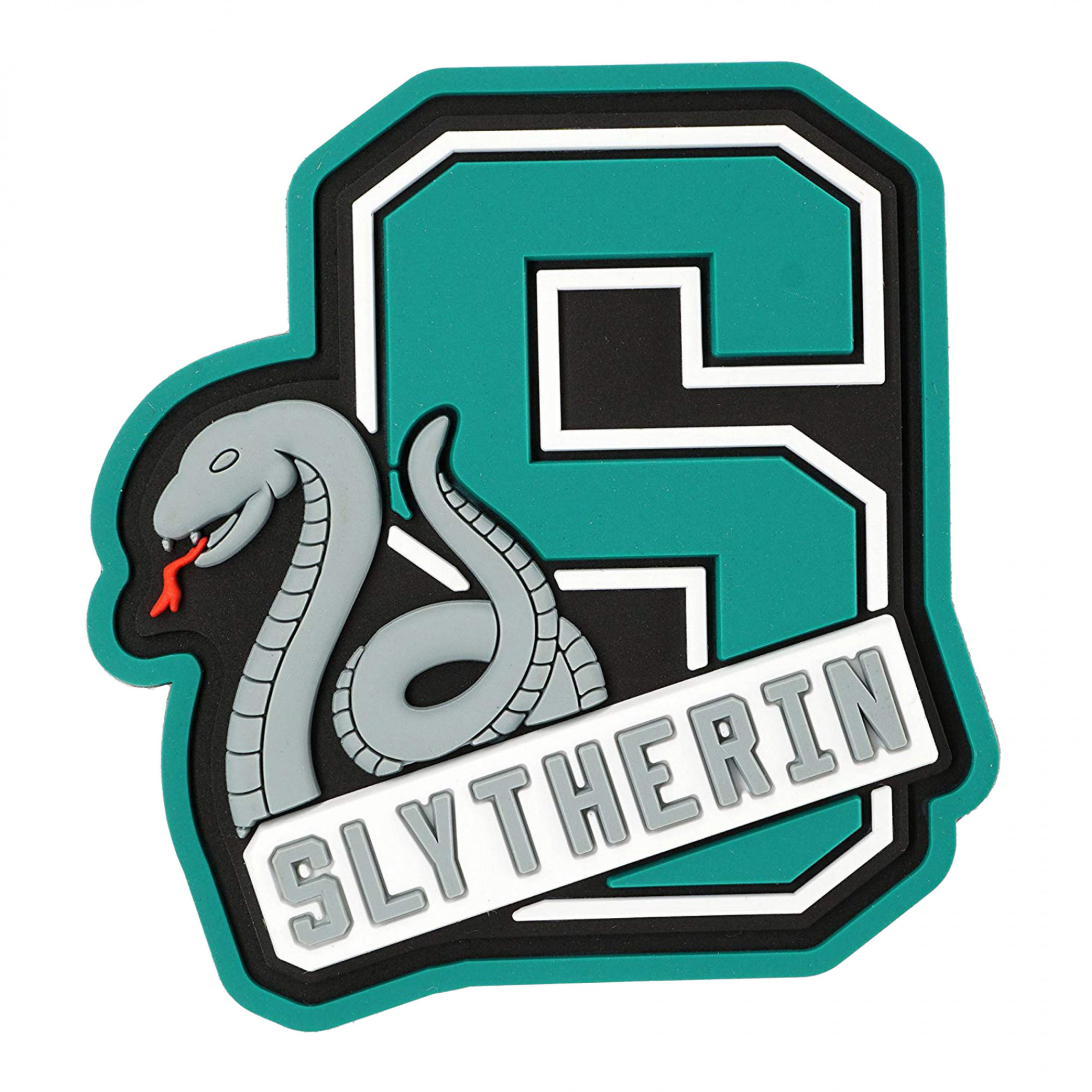Harry Potter House Slytherin Letterman Patch Soft Touch Magnet, Green