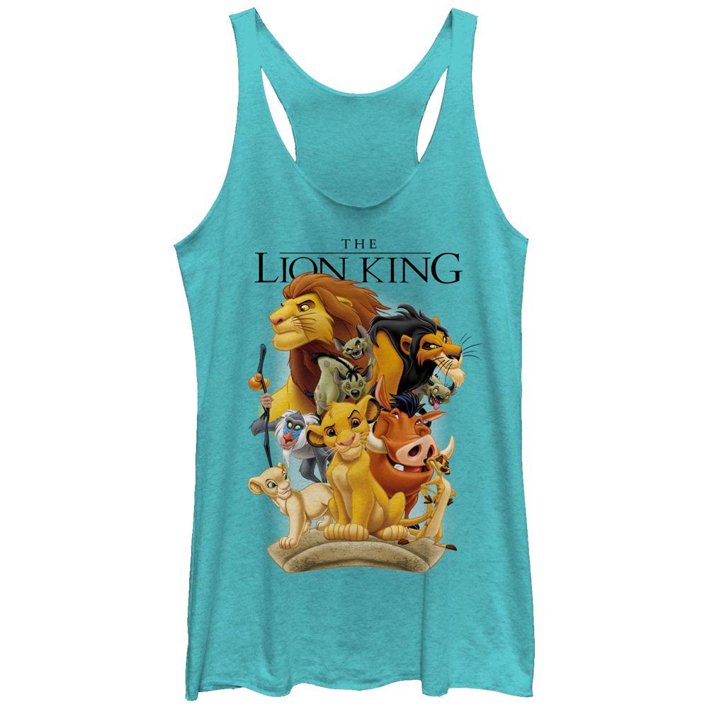 Disney Lion King Tall Cast Blue Juniors Racerback Tank Top