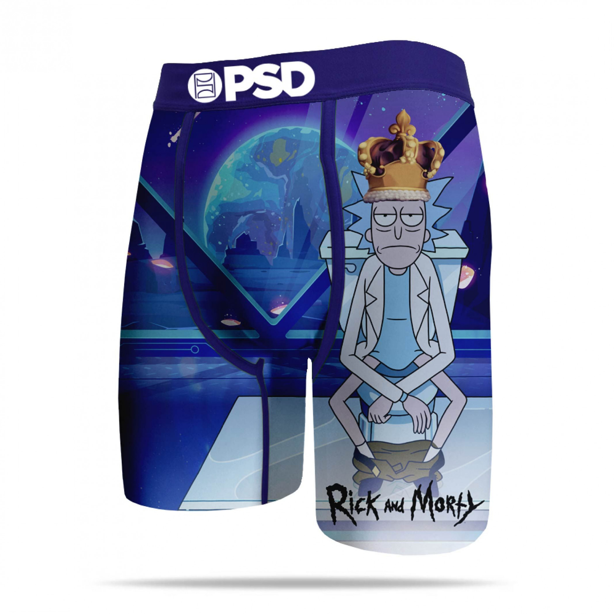 Rick and Morty King S**t PSD Boxer Briefs, Blue