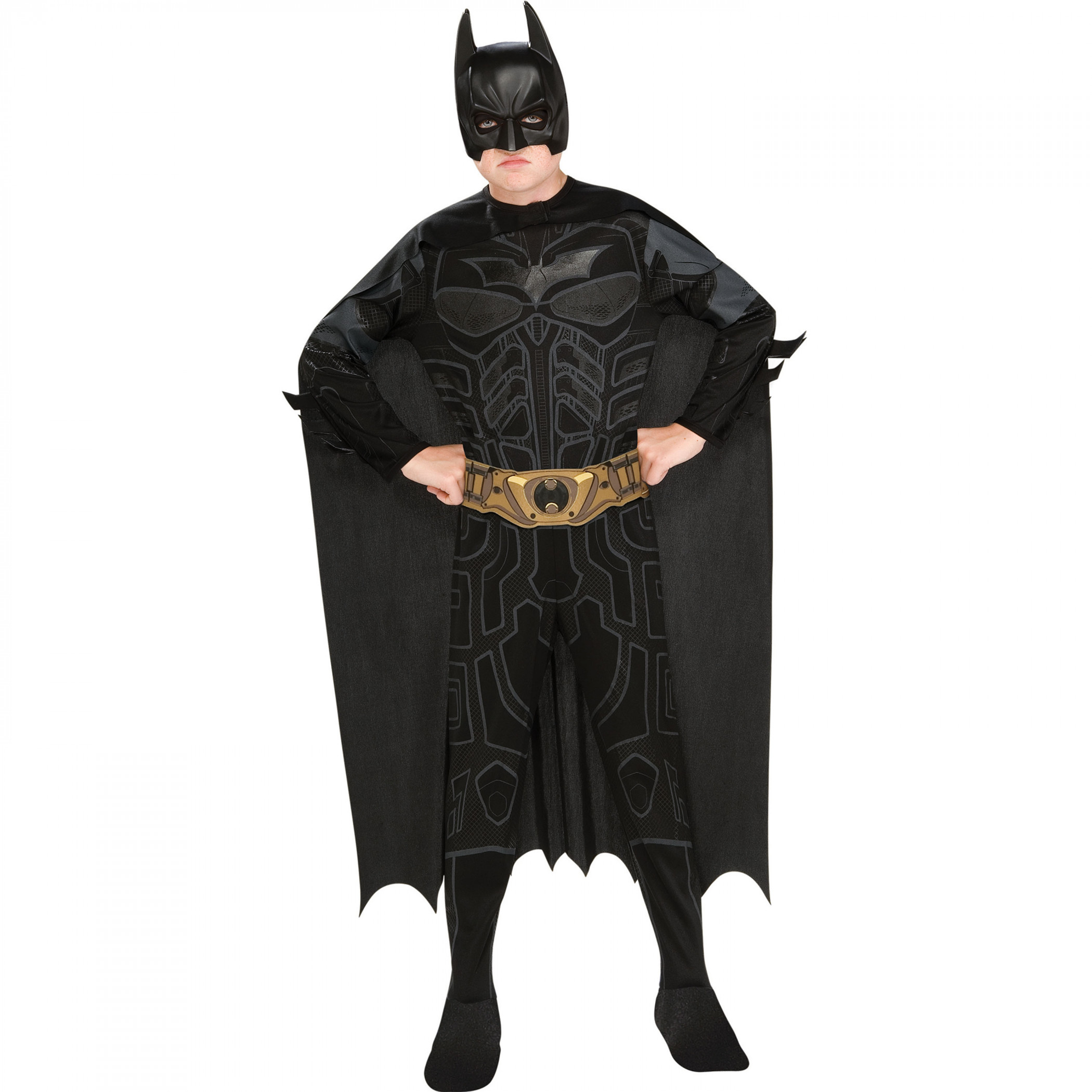 Batman Full Suit with Cape Deluxe Costume, Black