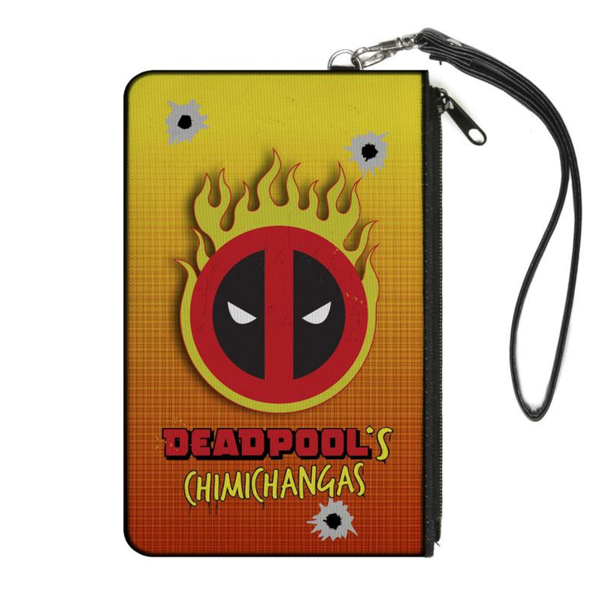 Marvel Deadpool Chimicahngas Flamigo Logo Canvas Wallet, Yellow