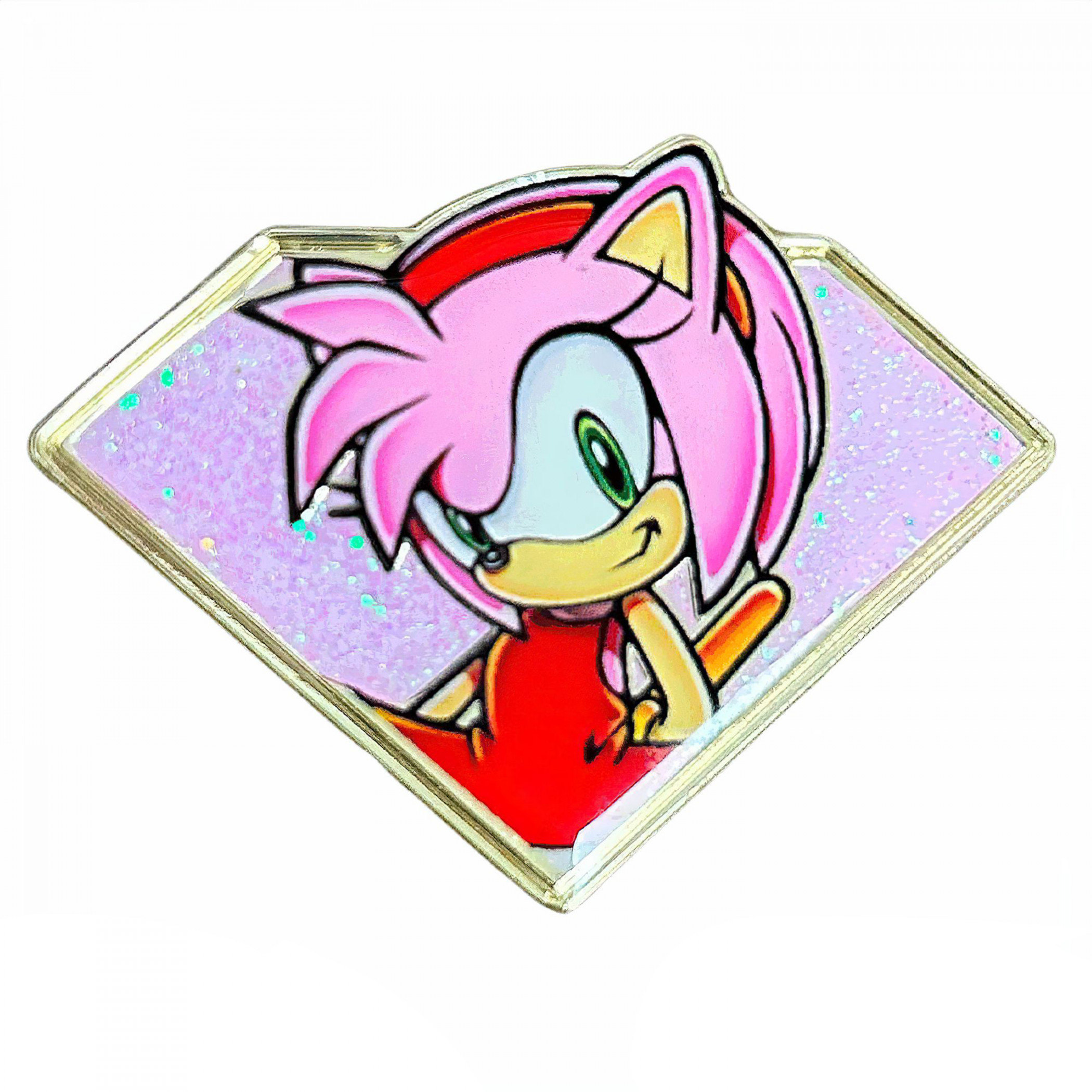 Sonic the Hedgehog Golden Series 2: Emerald Amy Enamel Pin, Pink