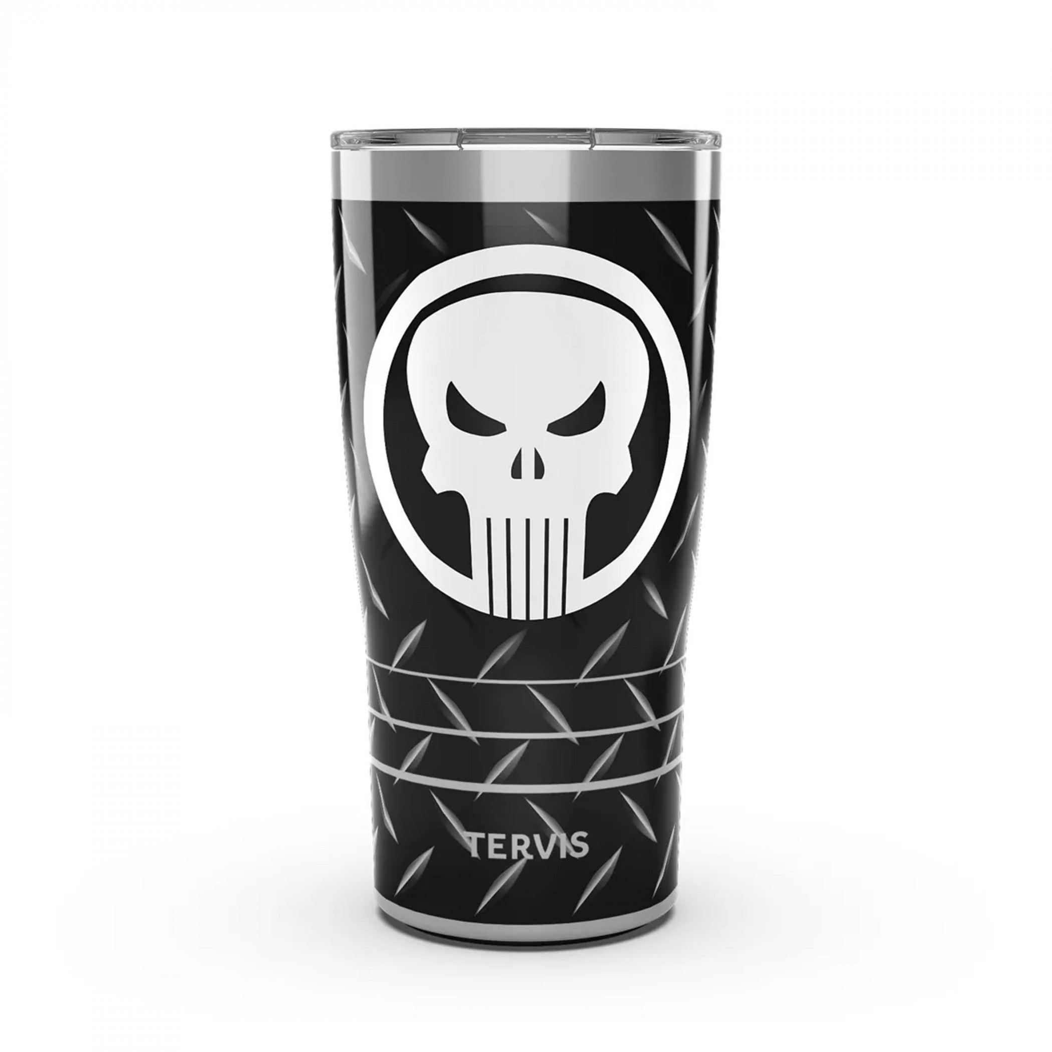 Punisher Logo Stainless Steel 20 oz Tervis® Travel Mug, Black
