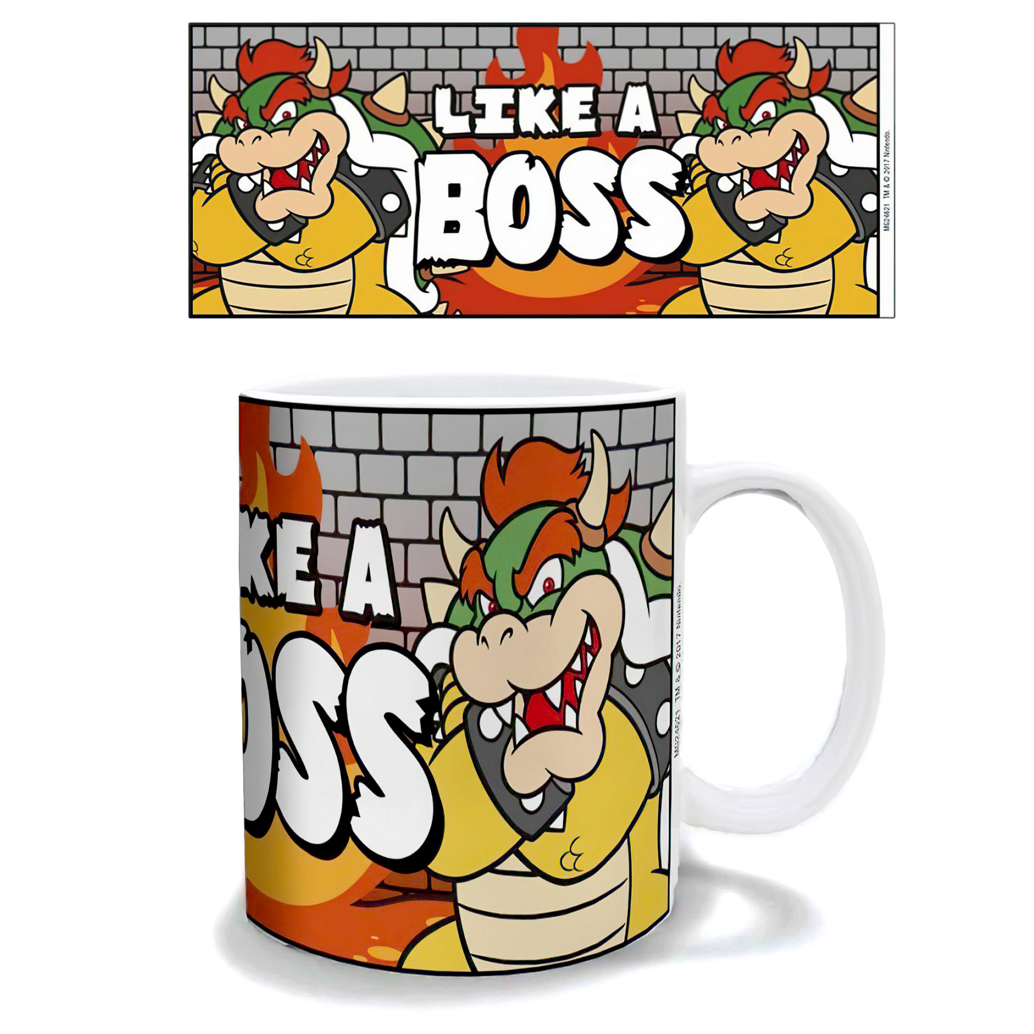 Super Mario Bros. Bowser Like A Boss Mug, White