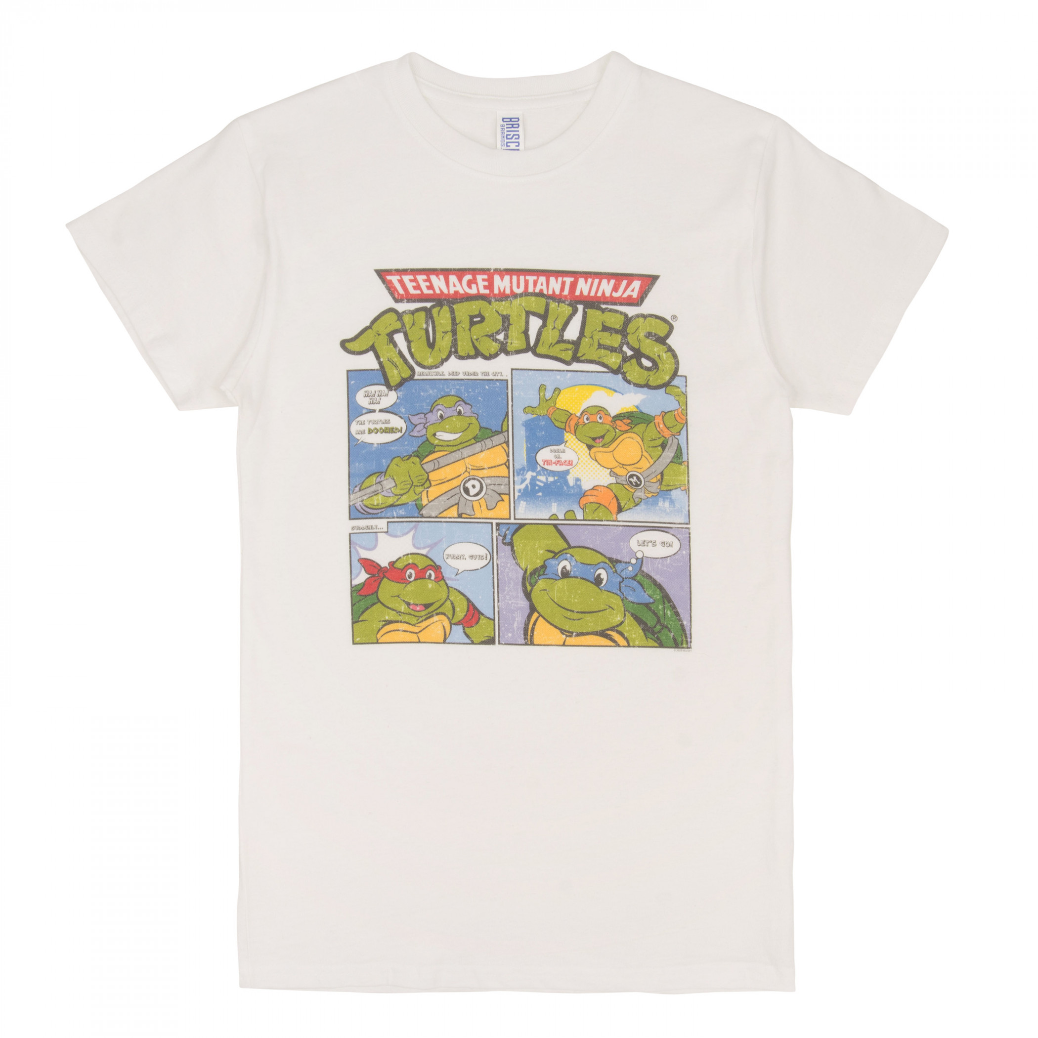 Teenage Mutant Ninja Turtles Classic Comic Strip Art T-Shirt, White