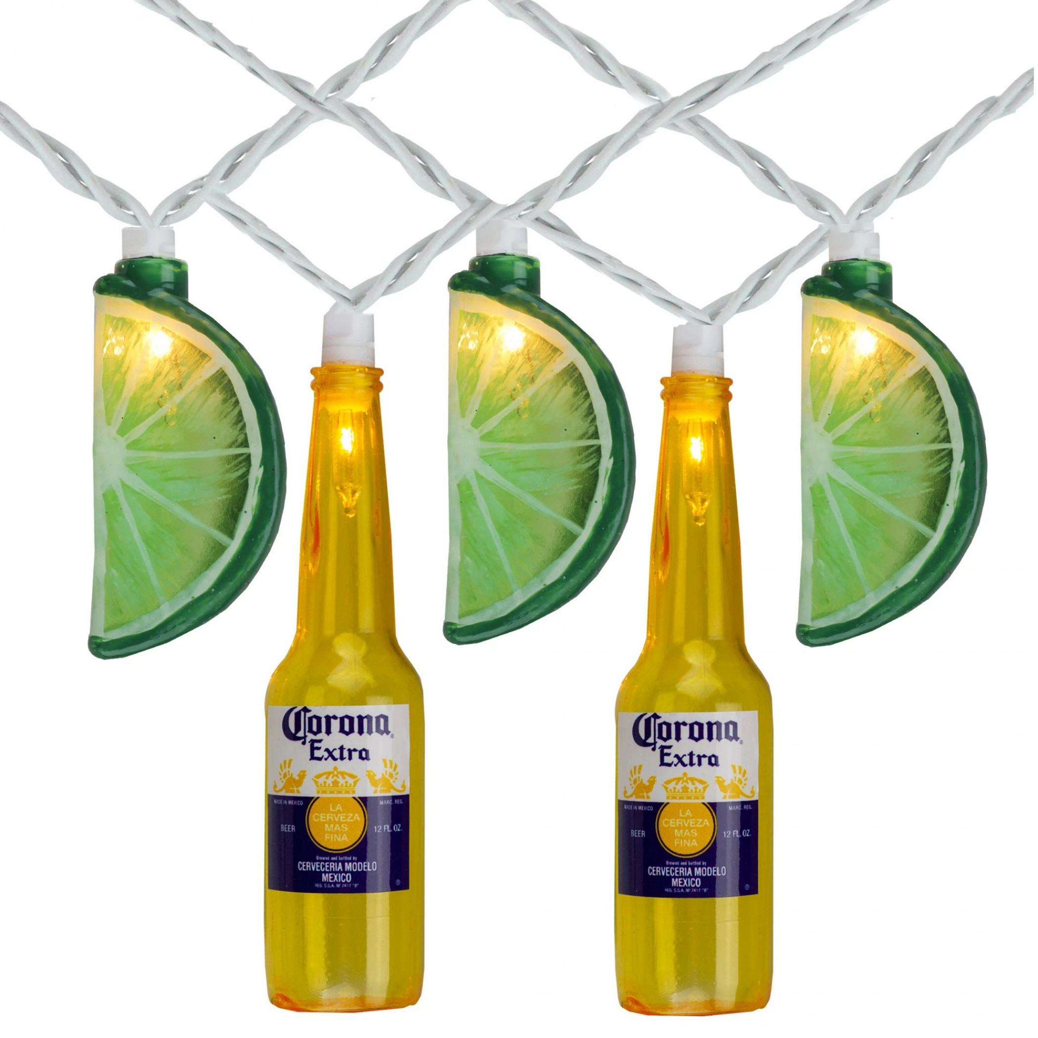 Corona Extra Beer Bottle and Limes String Lights
