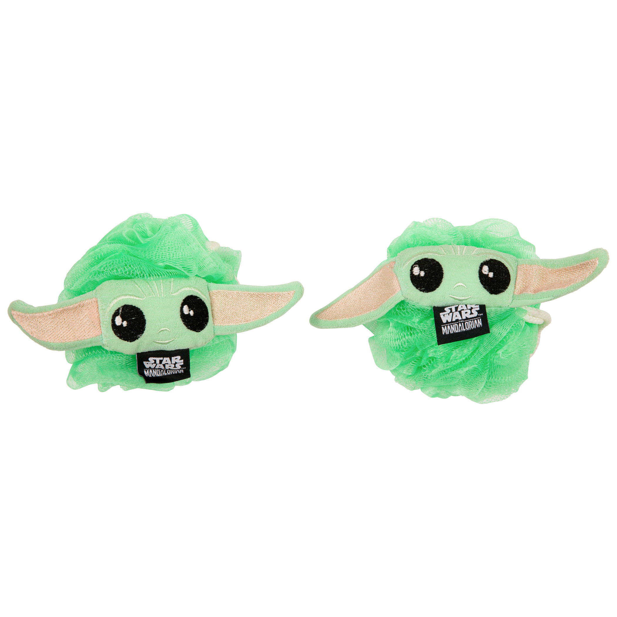 Star Wars The Mandalorian Grogu 3D Bath Loofa 2-Piece, Green