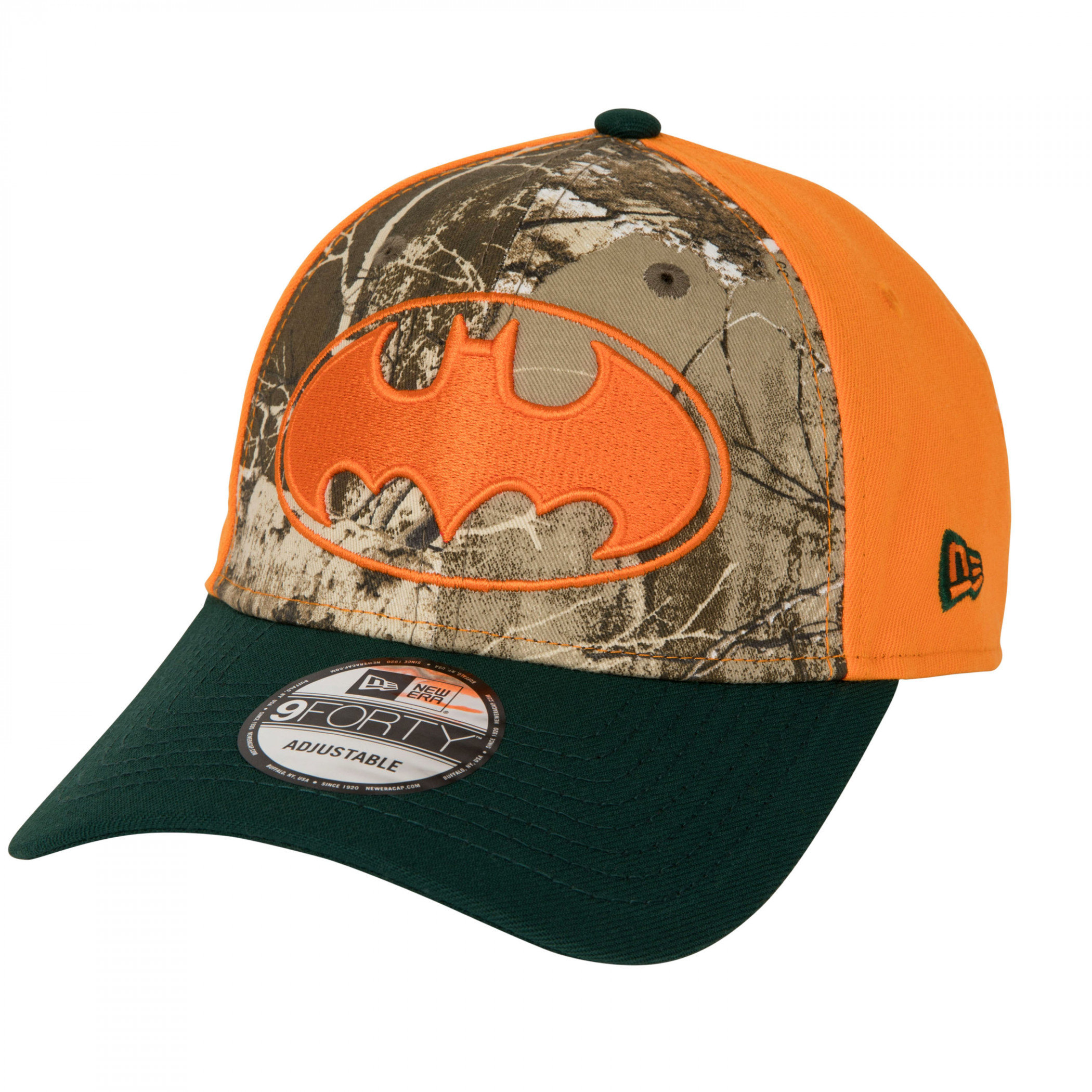 Batman Realtree Hunter Camo New Era 9Forty Adjustable Hat, Multi-Color