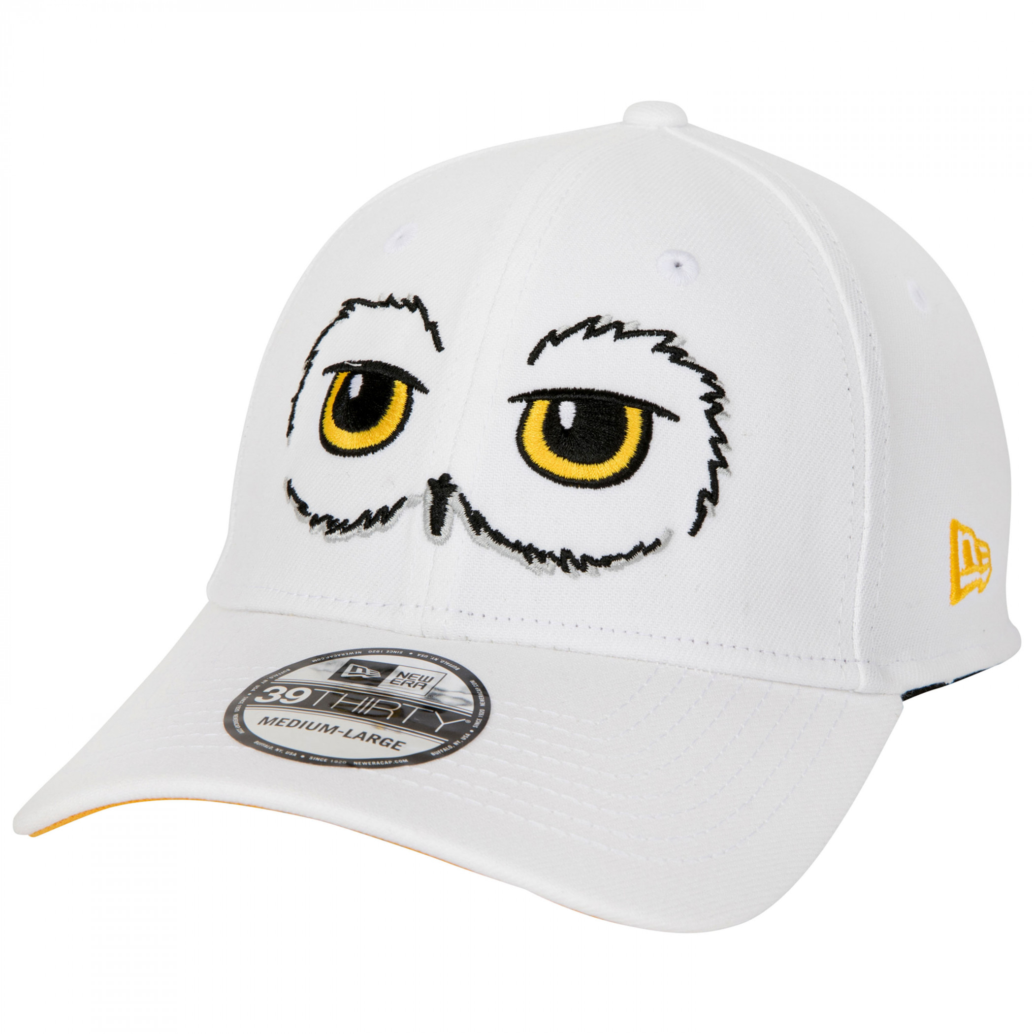 Harry Potter Hedwig Eyes New Era 39Thirty Fitted Hat, White