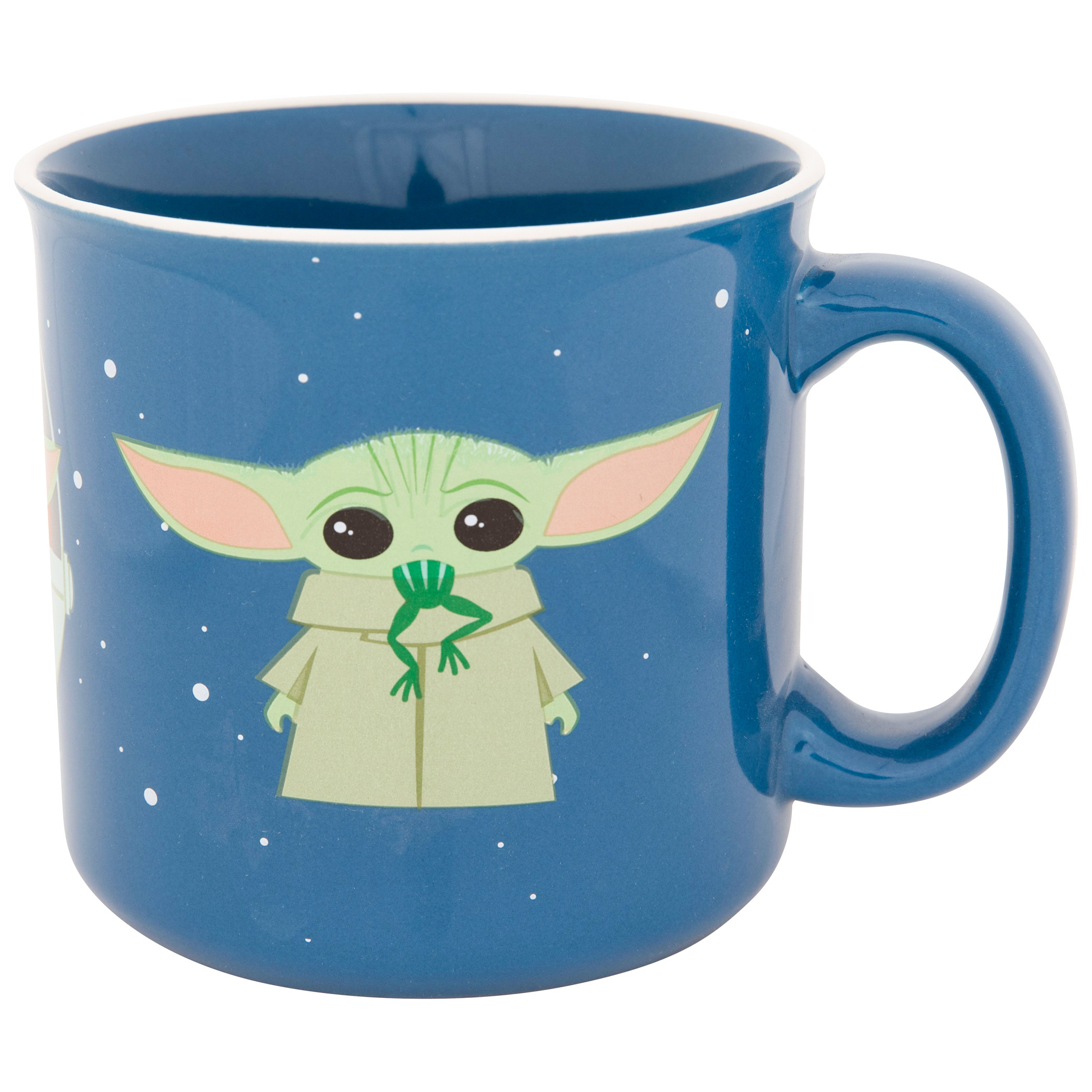 Star Wars The Mandalorian The Child Repeating Pose 20 Ounce Camper Mug, Blue