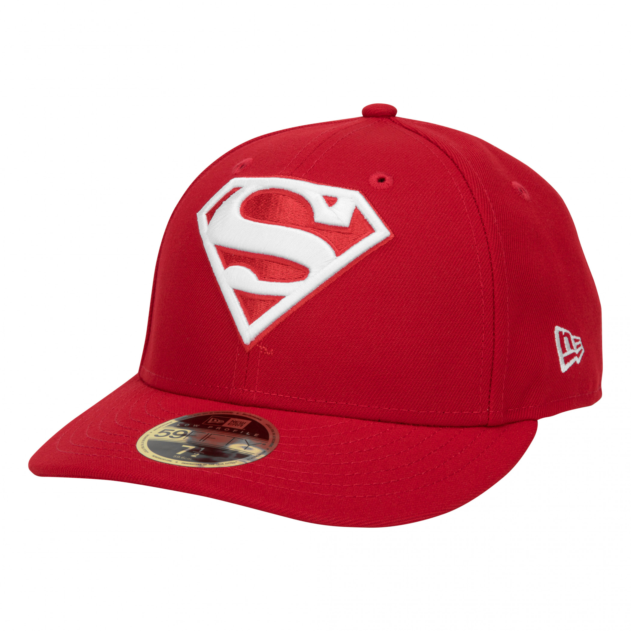 Superman Low Profile Red New Era 59Fifty Fitted Hat, Red