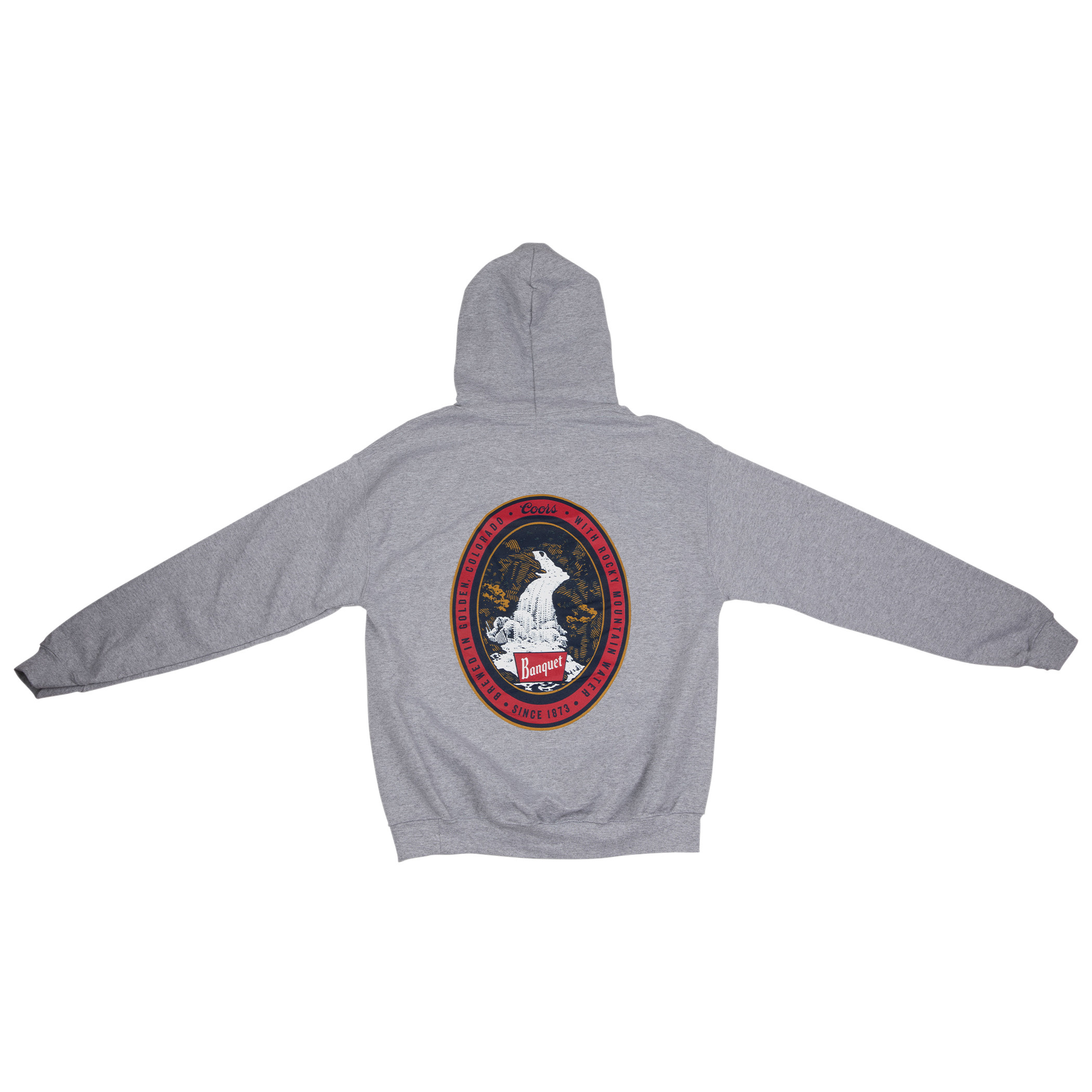 Coors Banquet Golden Colorado Waterfalls Pullover Hoodie Grey eBay