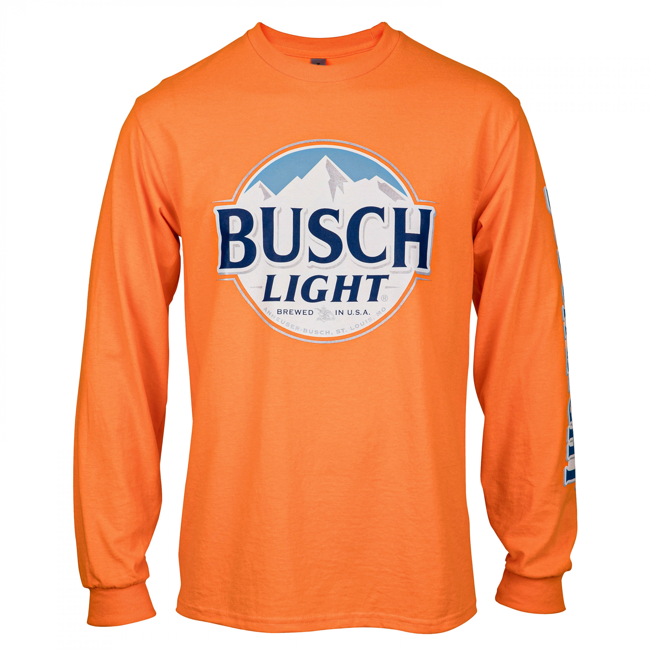 Busch Light Logo Hunter Orange Long Sleeve Shirt