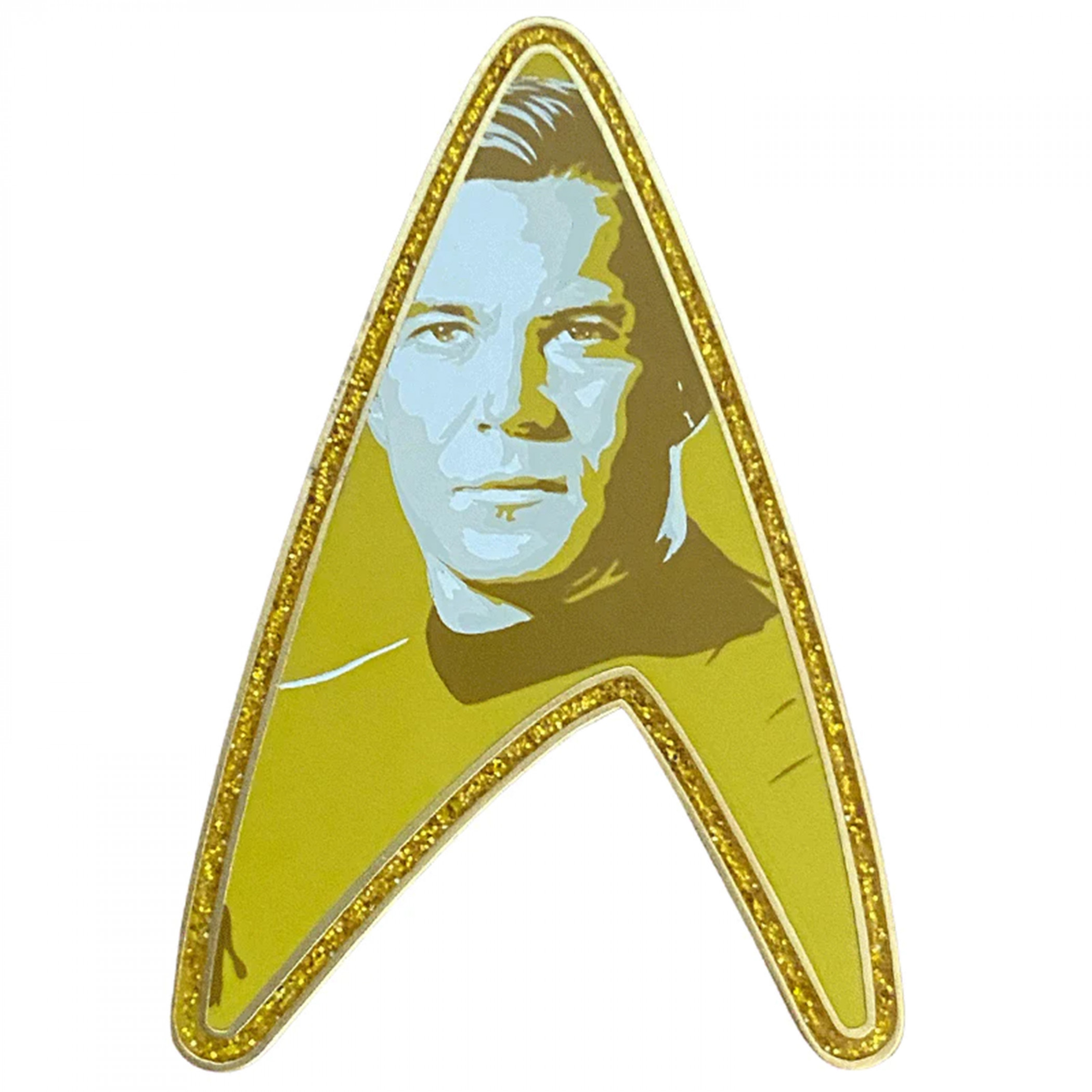 Star Trek Captain Kirk Delta Pin, Yellow
