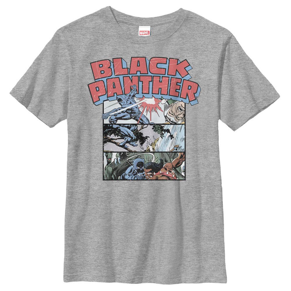 Black Panther Collage Gray Youth T-Shirt, Grey