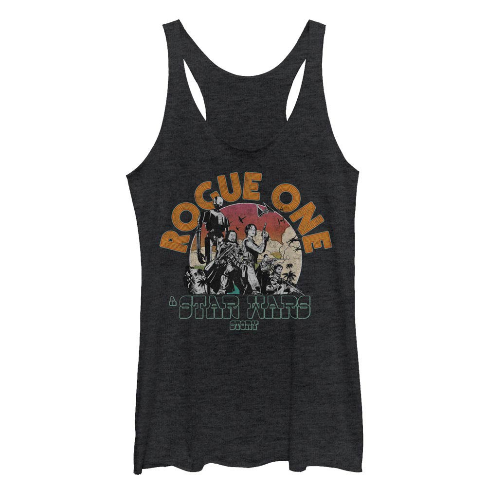 Star Wars Rogue One Rogue One Black Juniors Racerback Tank Top, Black