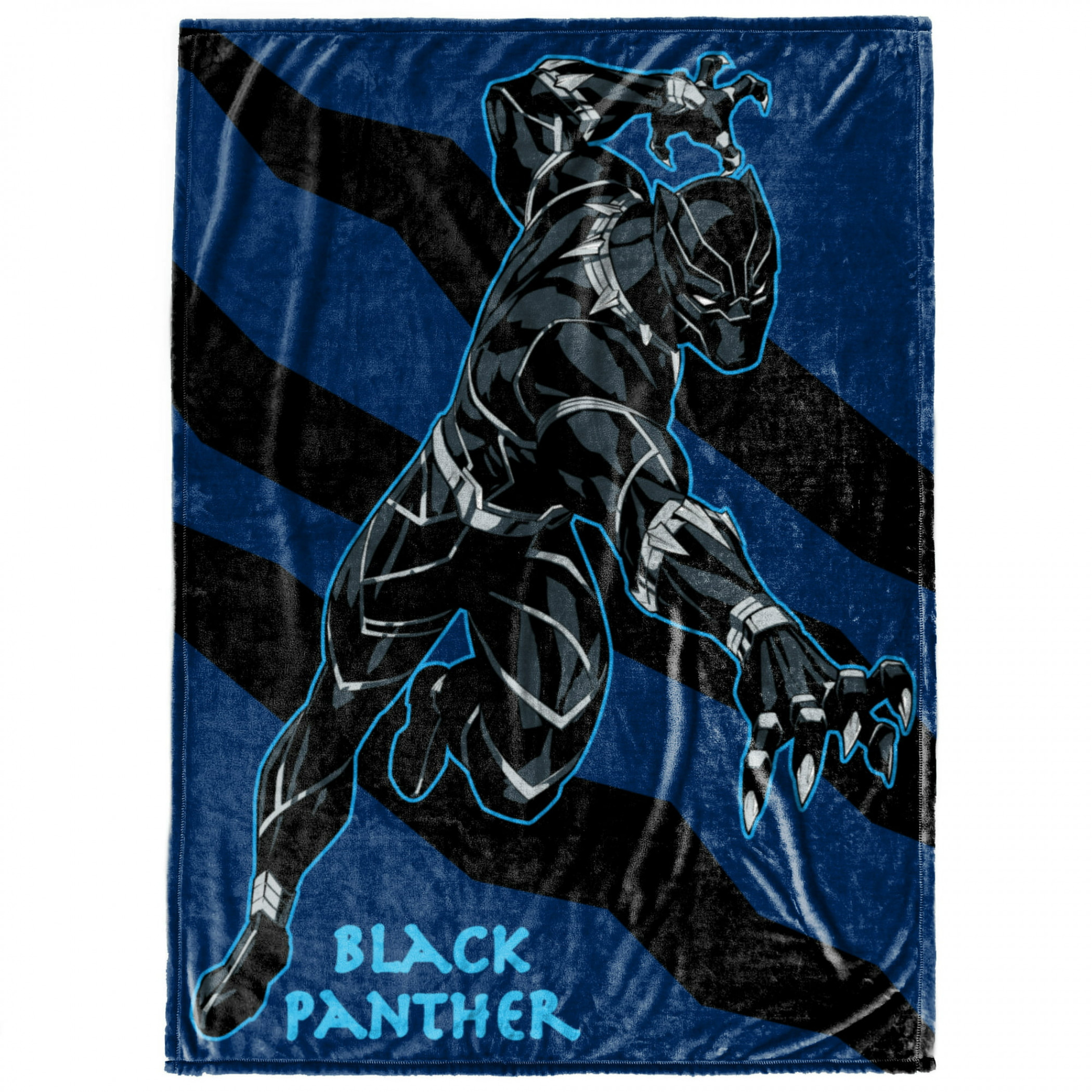 Black Panther Claws Out 46' X 60' Throw Blanket, Blue