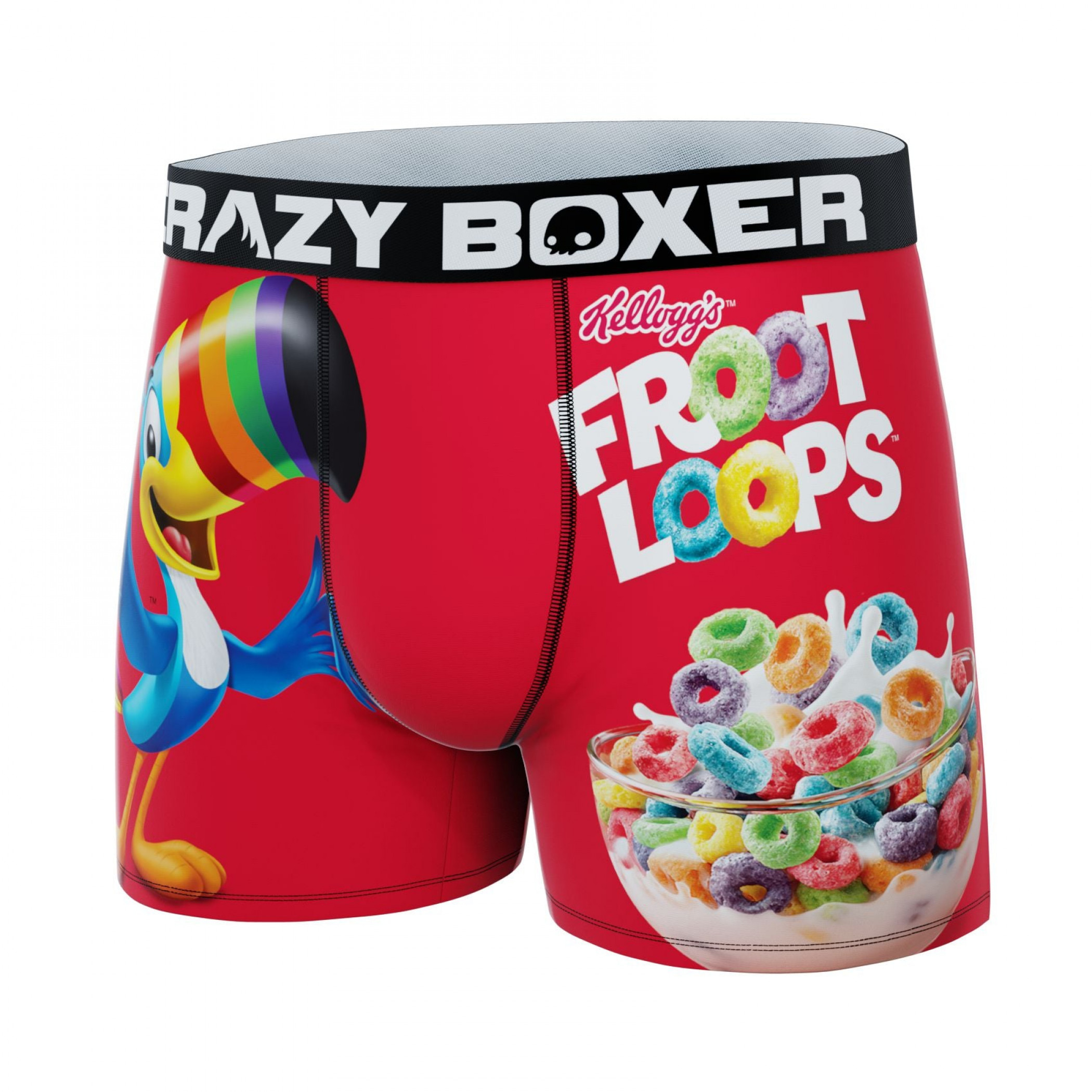Slips boxer homme Crazy Boxer Kellogg's Froot Loops rouge