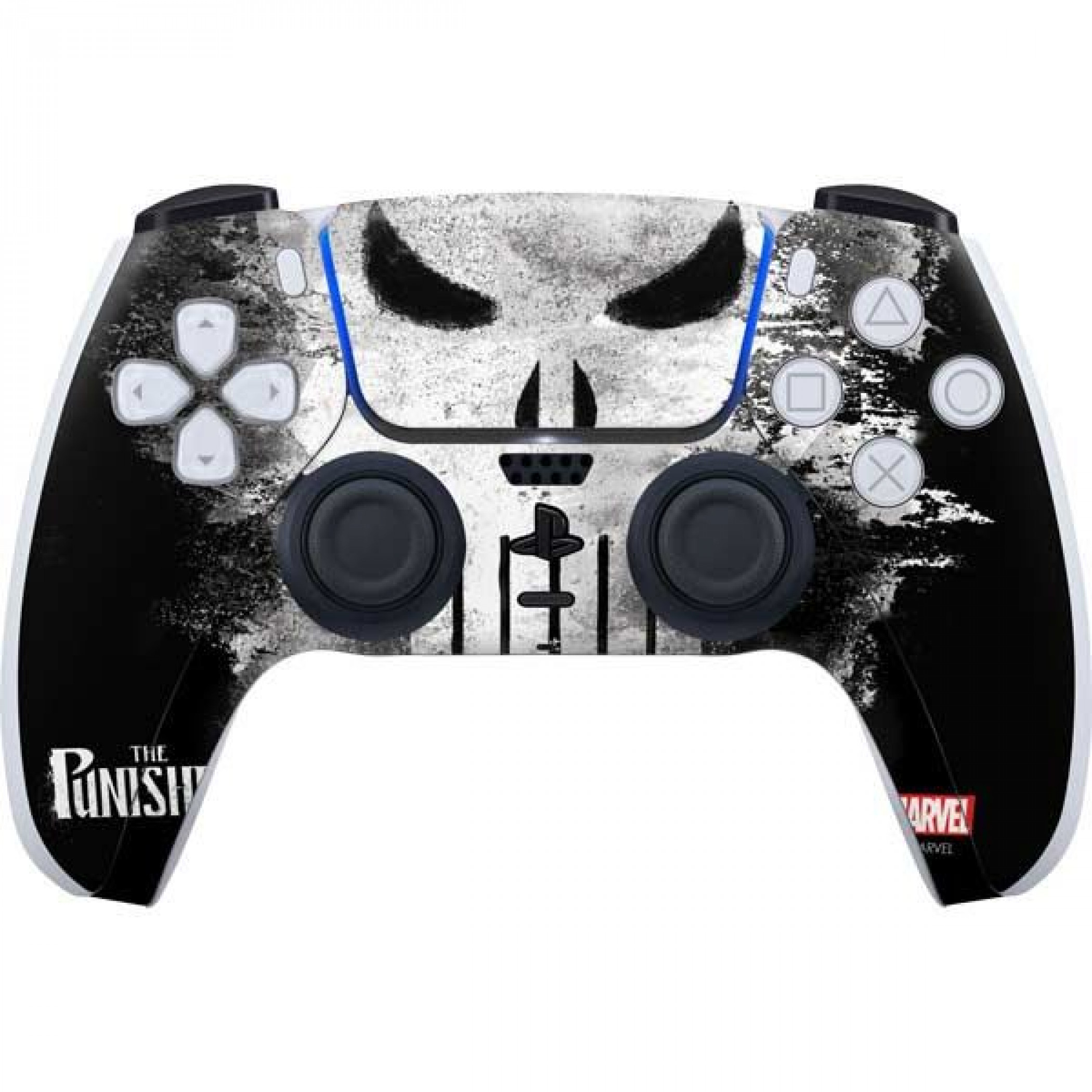 Punisher Long Skull PS5 Controller Skin, Black