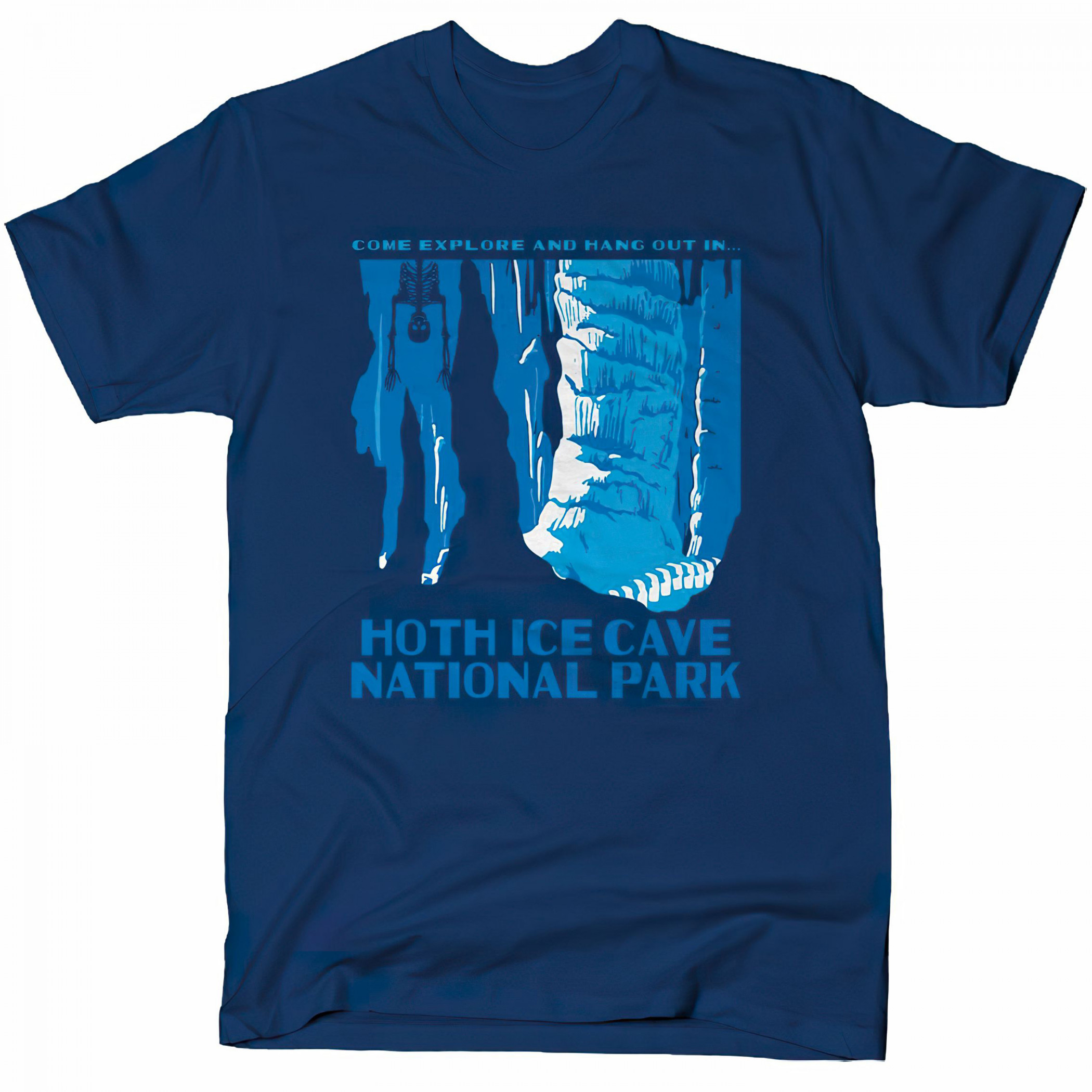 Star Wars Hoth Ice Cave National Park T-Shirt, Blue