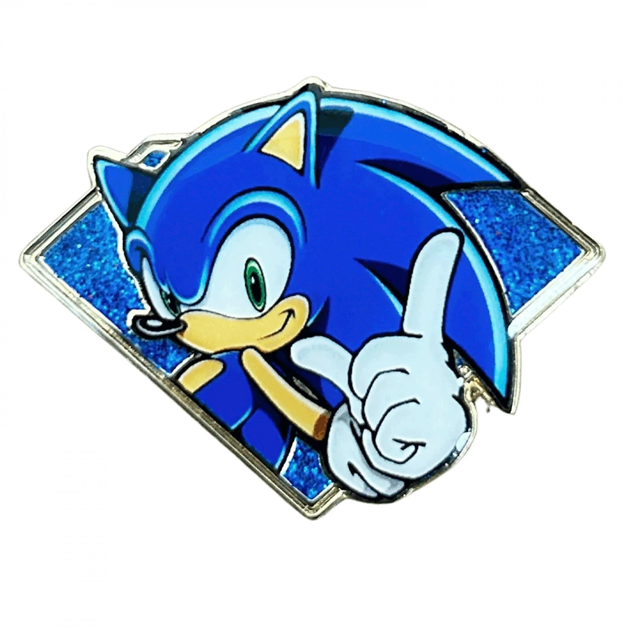 Sonic the Hedgehog Golden Series 2: Emerald Sonic Enamel Pin, Blue