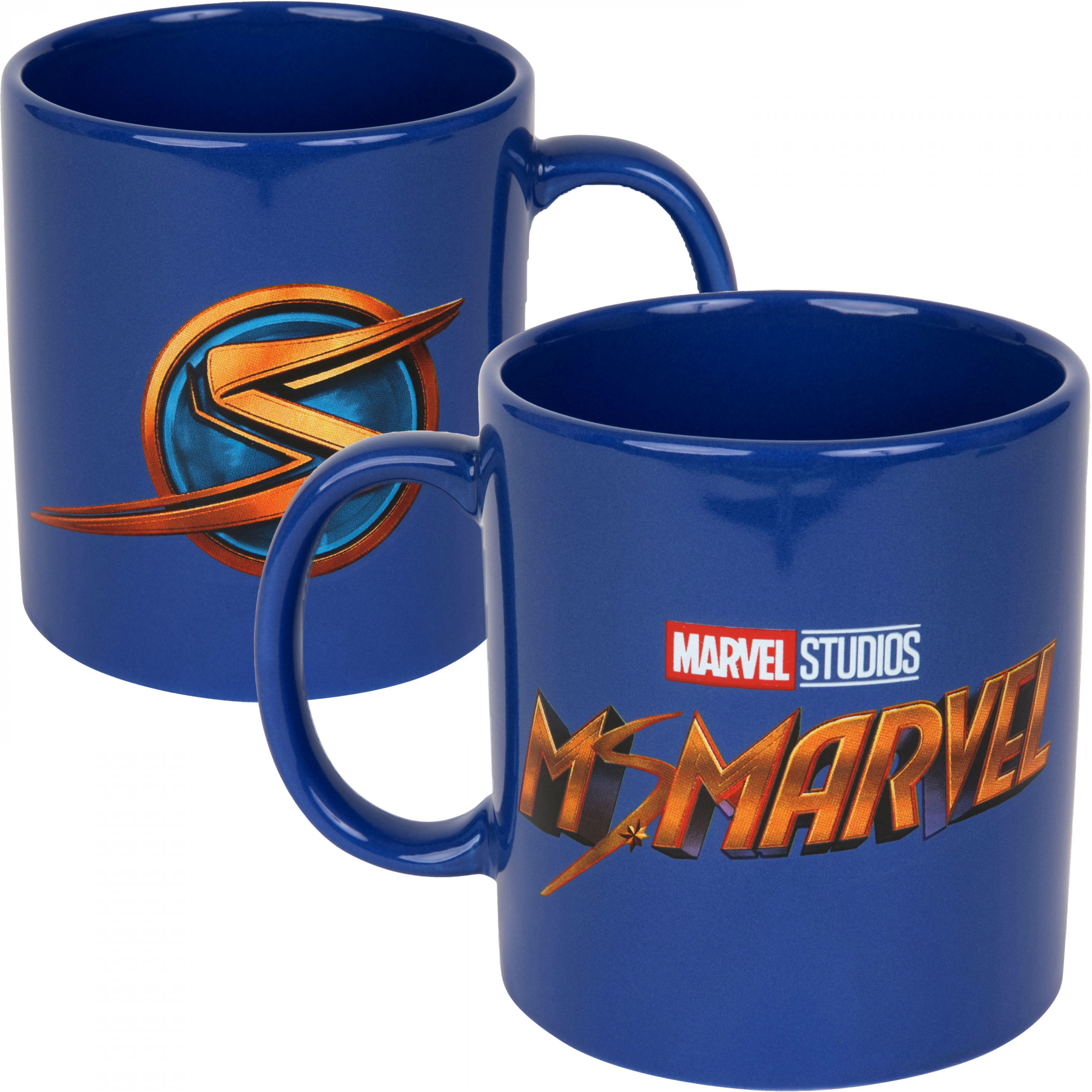 Ms. Marvel Logo and Emblem Coffee Mug, Blue