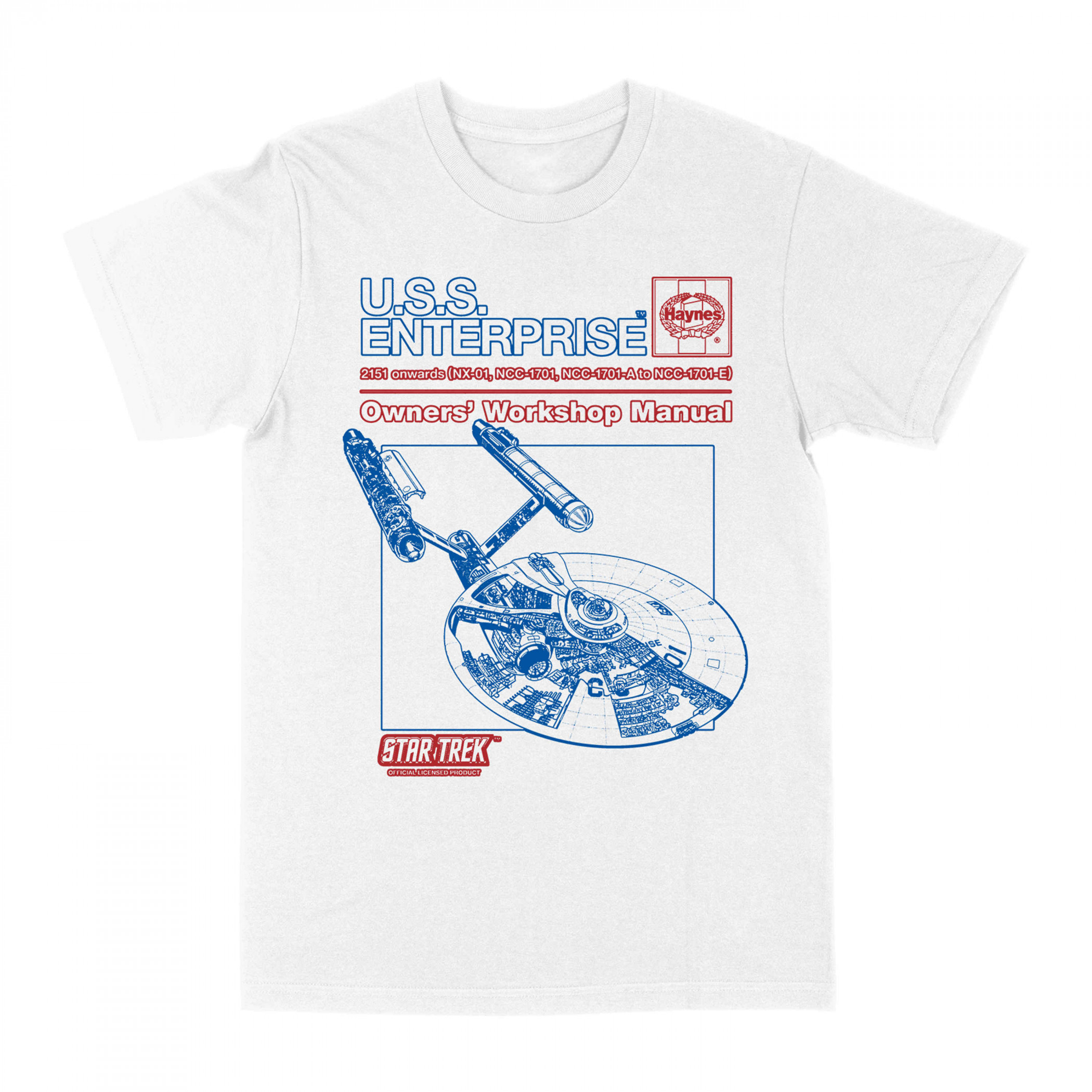 Star Trek U.S.S. Enterprise Workshop Manual T-Shirt, White