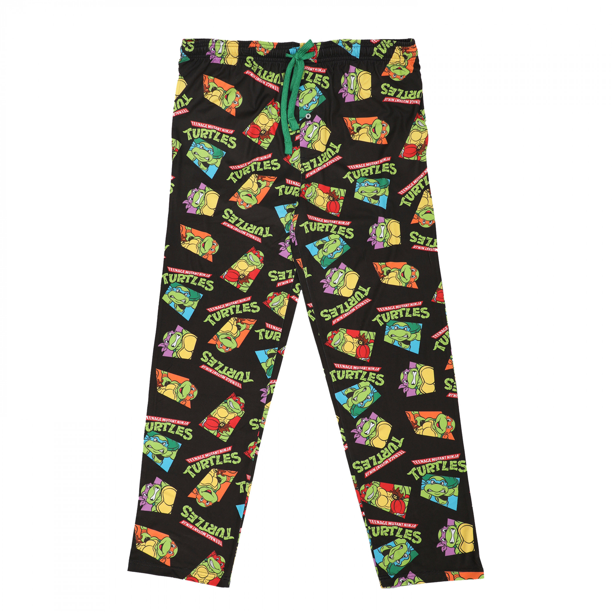 Teenage Mutant Ninja Turtles All Over Print Sleep Pants, Black