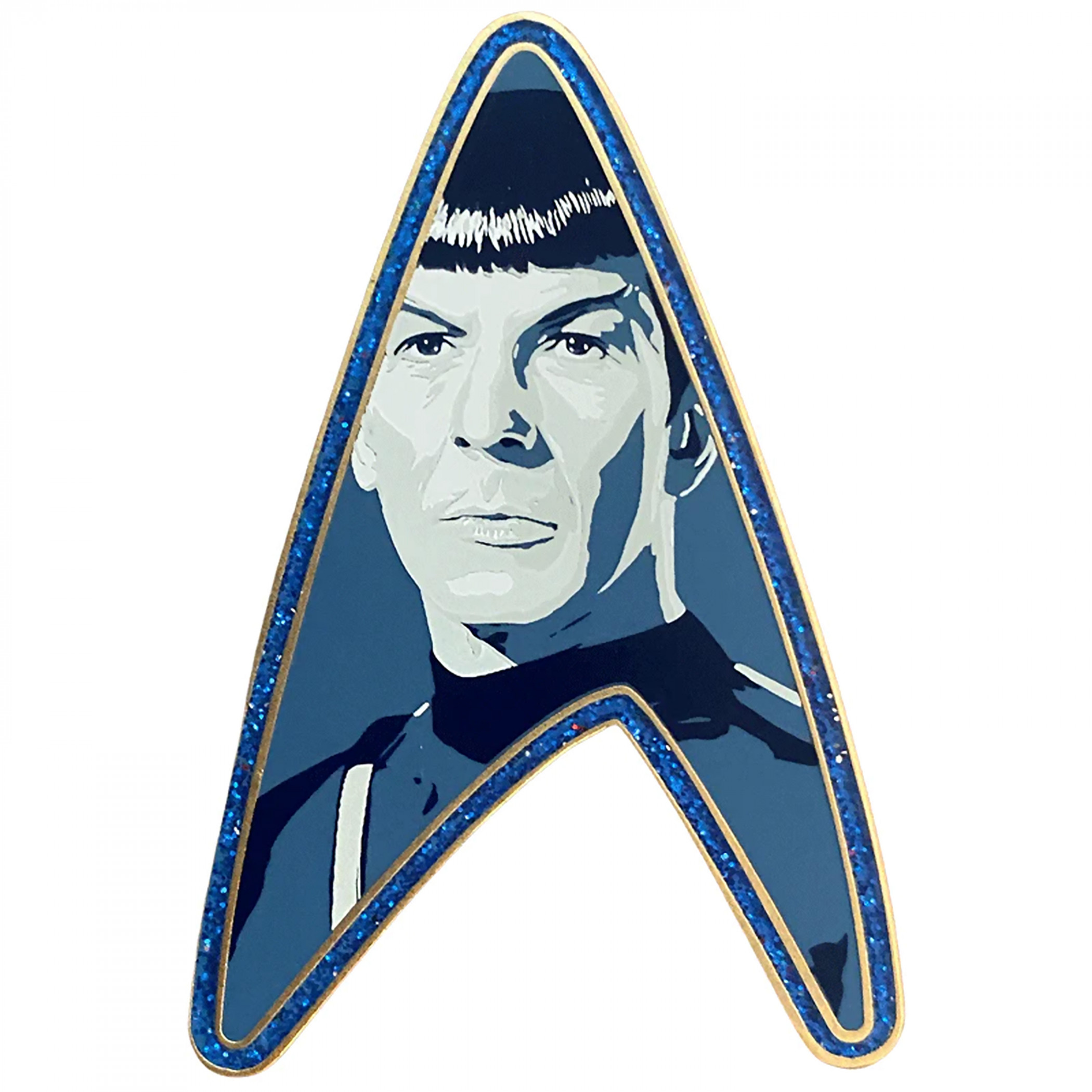 Star Trek Mr. Spock Delta Pin, Blue