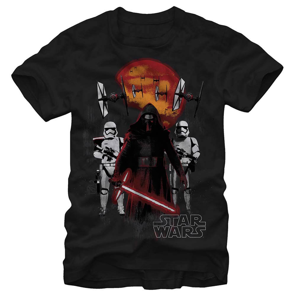 Star Wars Episode 7 Red Threats Black T-Shirt, Black