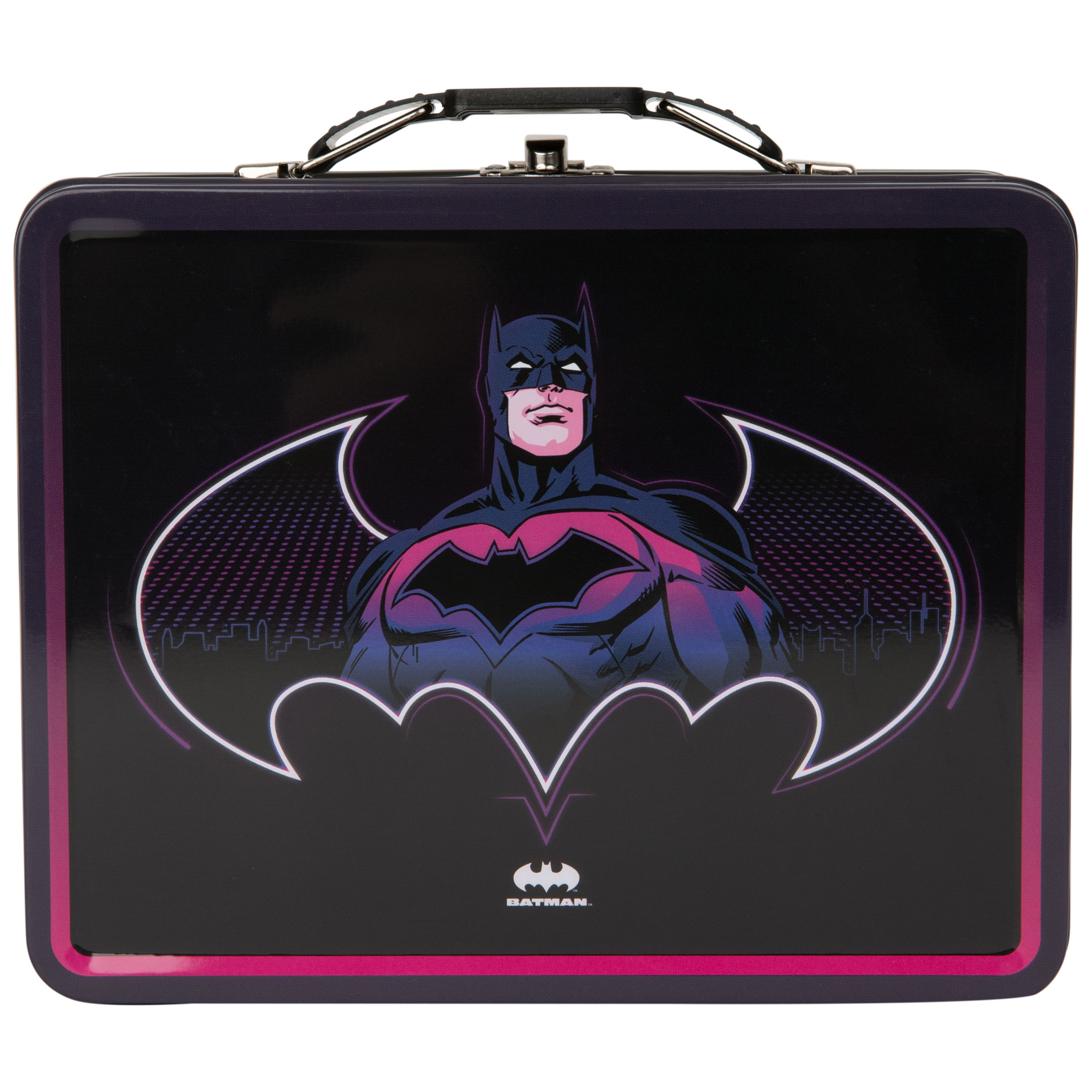 Batman Neon Glow Tin Lunchbox, Black