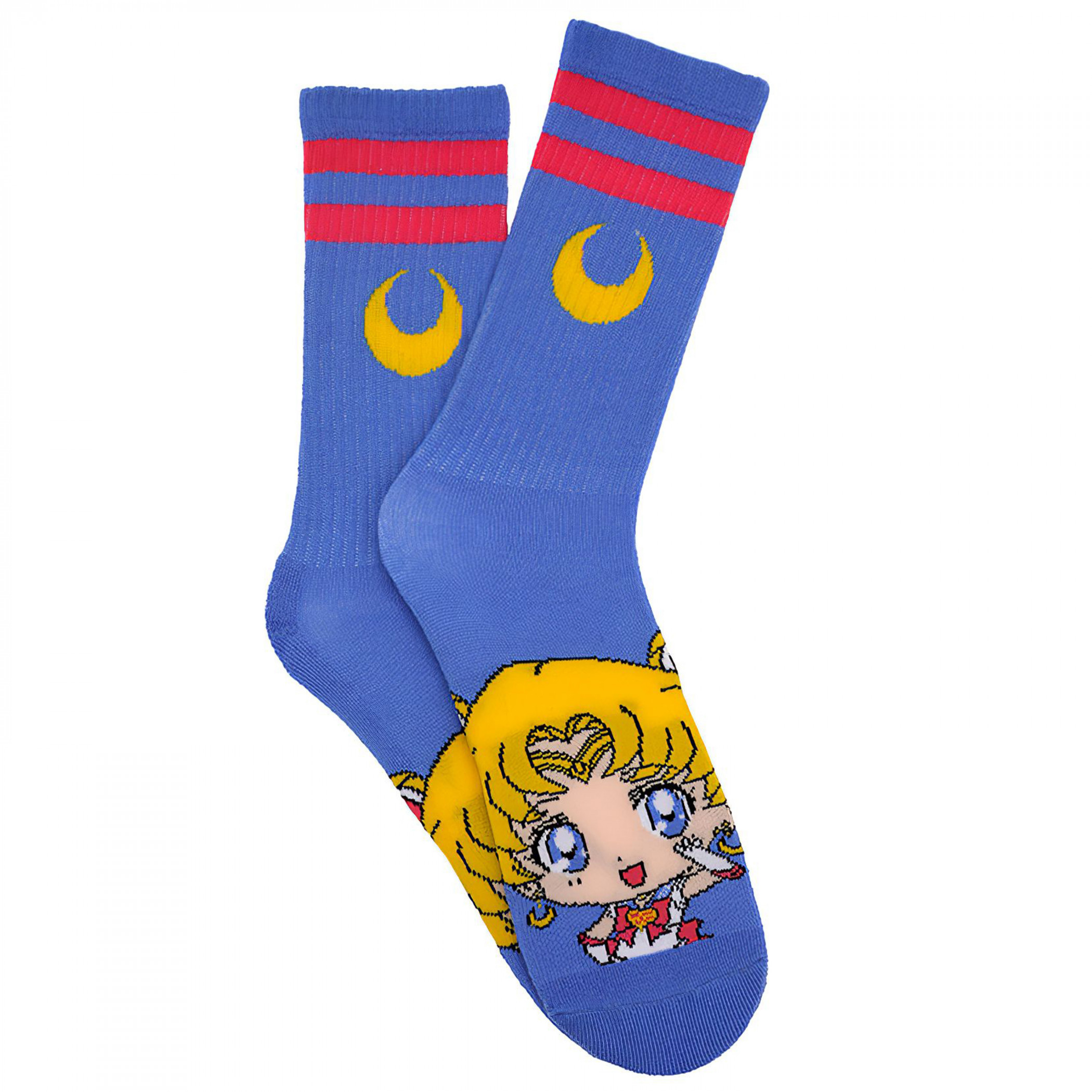 Sailor Moon Chibi Form Crew Socks, Blue
