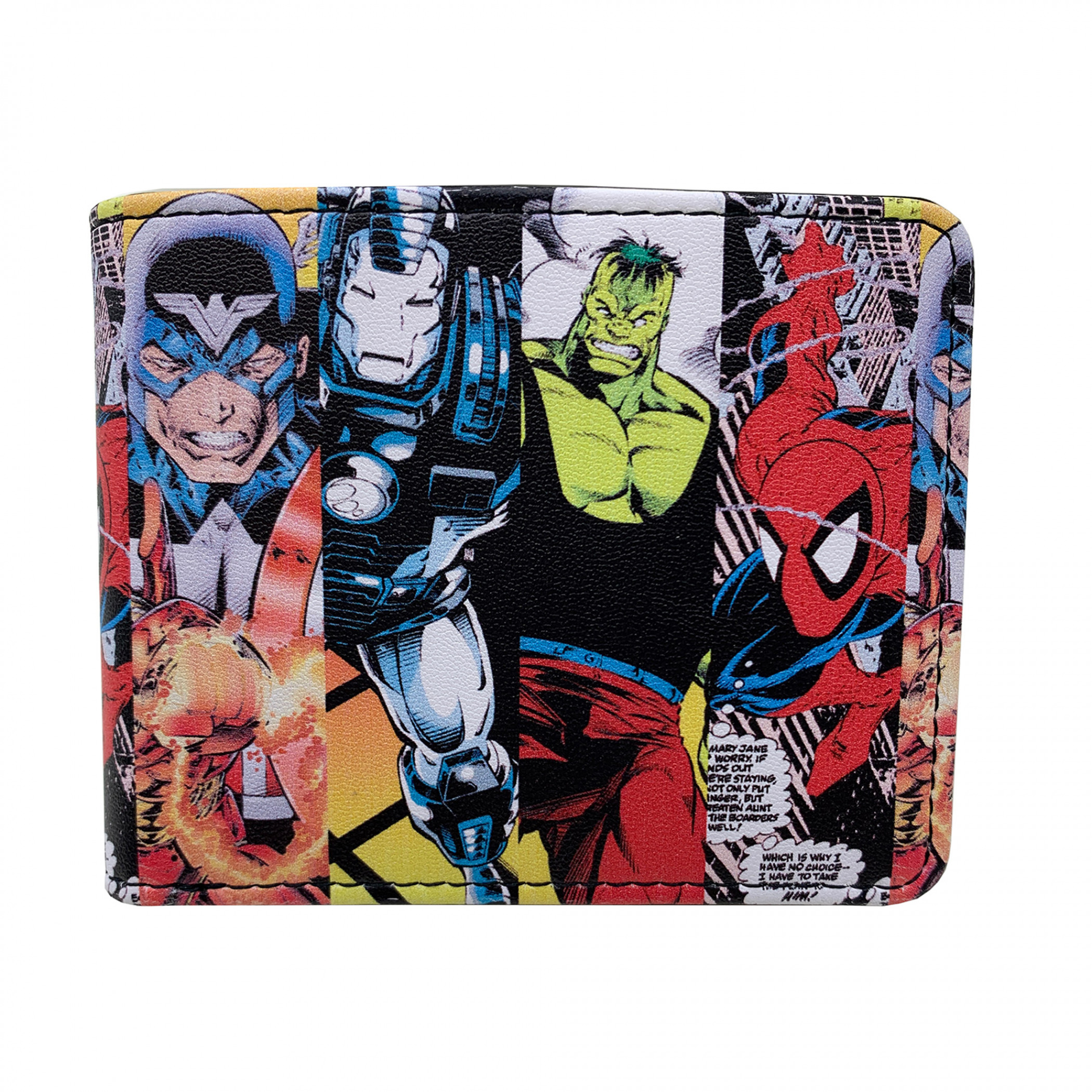 Avengers Retro Panels Bifold Wallet, Multi-Color