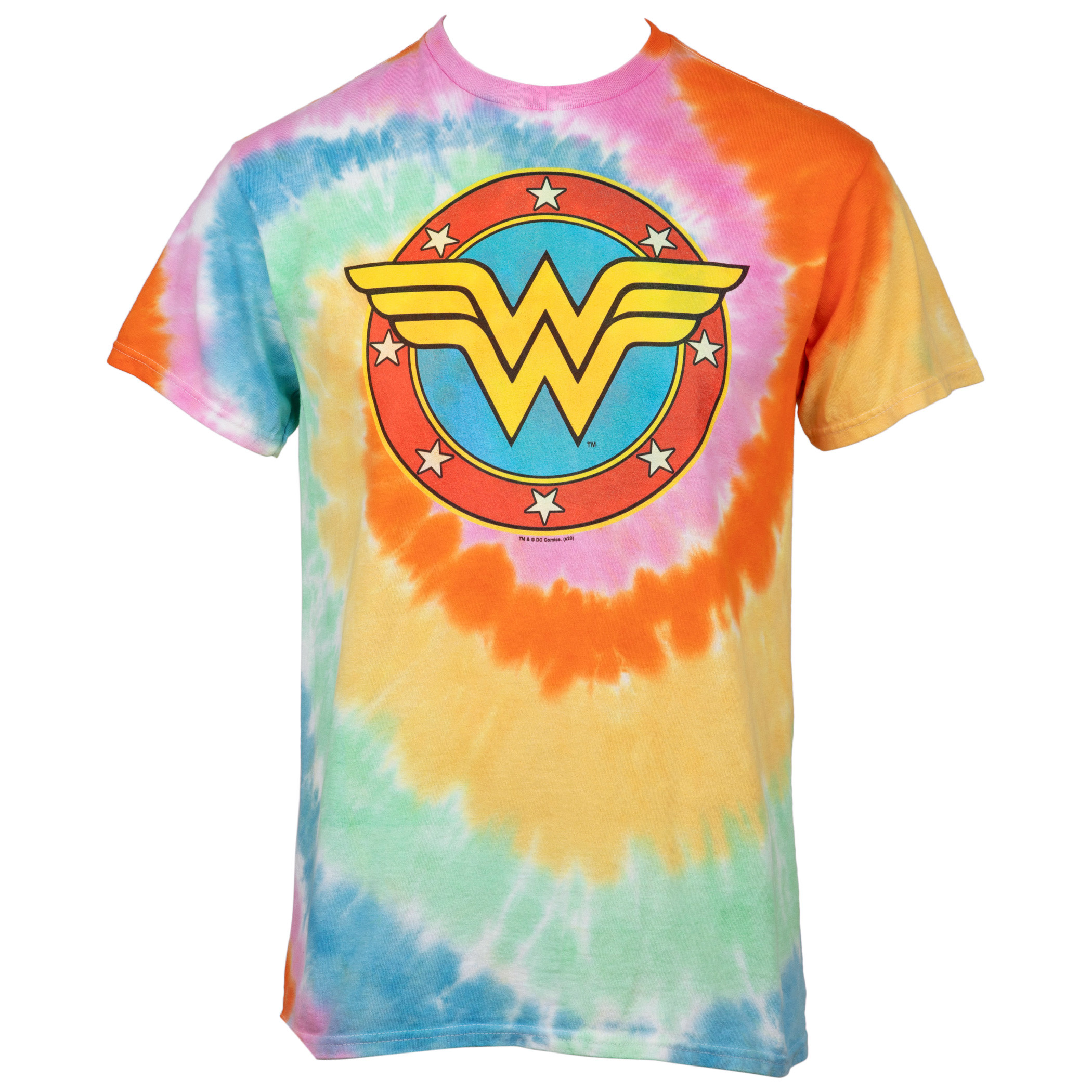 Wonder Woman Symbol Tie-Dye T-Shirt, Multi-Color