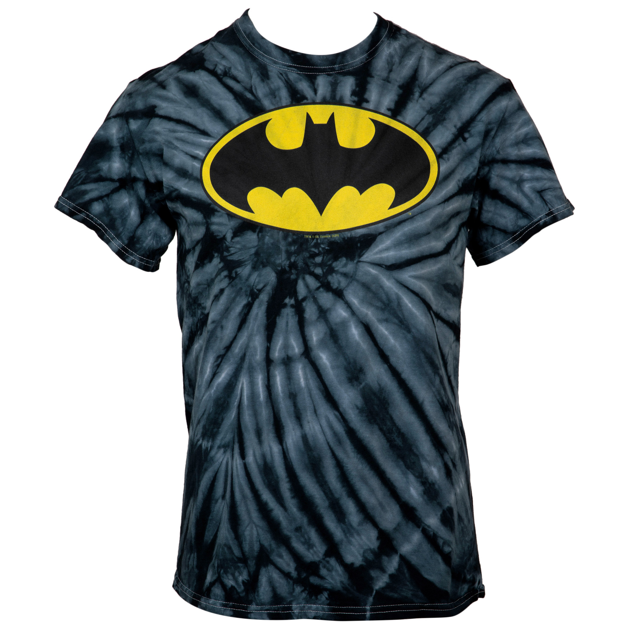 Batman Symbol Tie-Dye T-Shirt, Grey