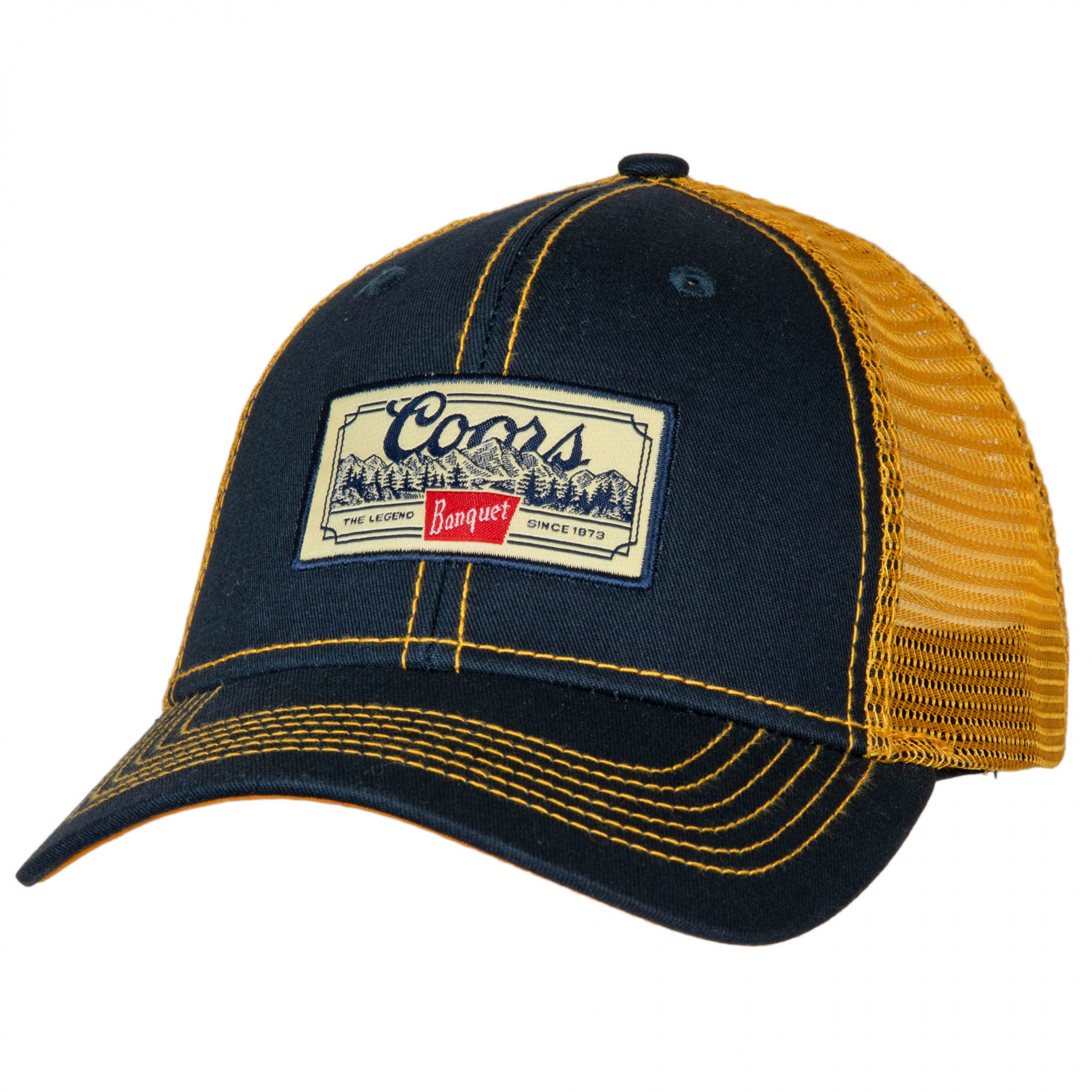 Coors Banquet Gold Cotton Twill Mesh Back Snapback Hat | Brew-Shirts.com