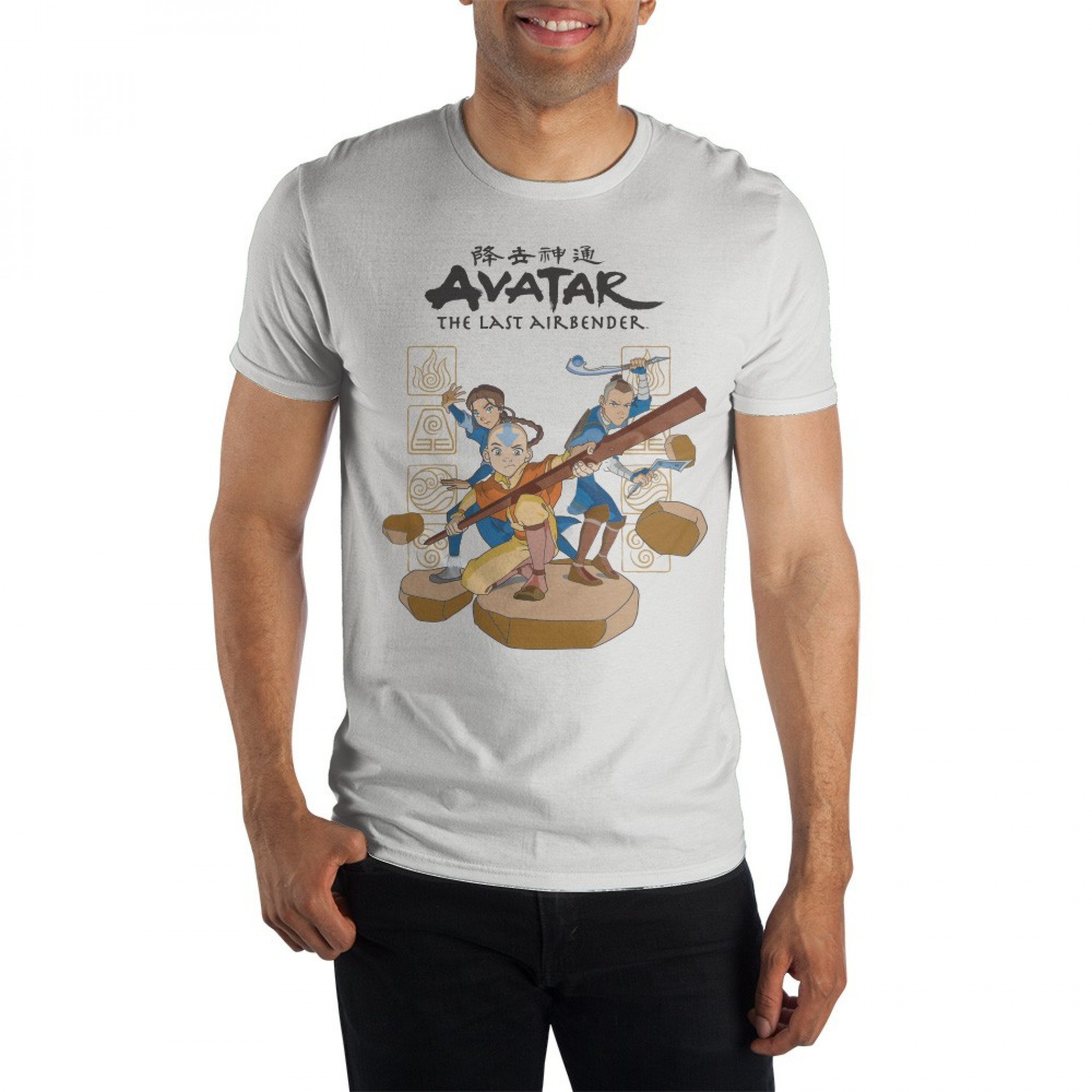 Avatar: The Last Airbender Group Stance Image T-Shirt, White