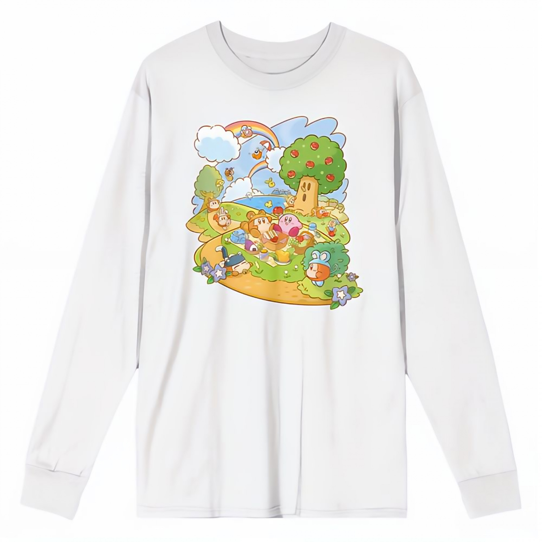 Kirby PUPUPU Picnic Long-Sleeved Shirt, White