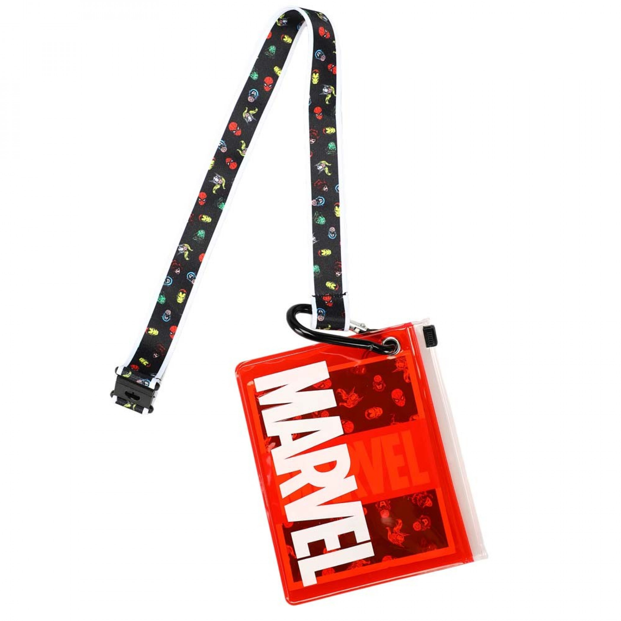 Marvel Logo Lanyard with ID Pouch, Multi-Color