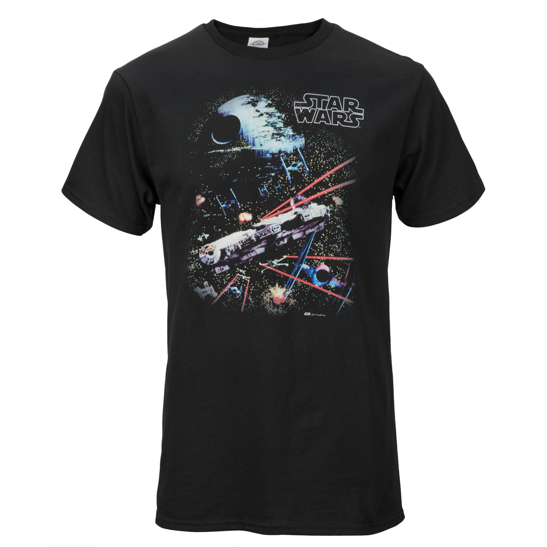 Star Wars Space Battle Portal Publications Poster T-Shirt, Black