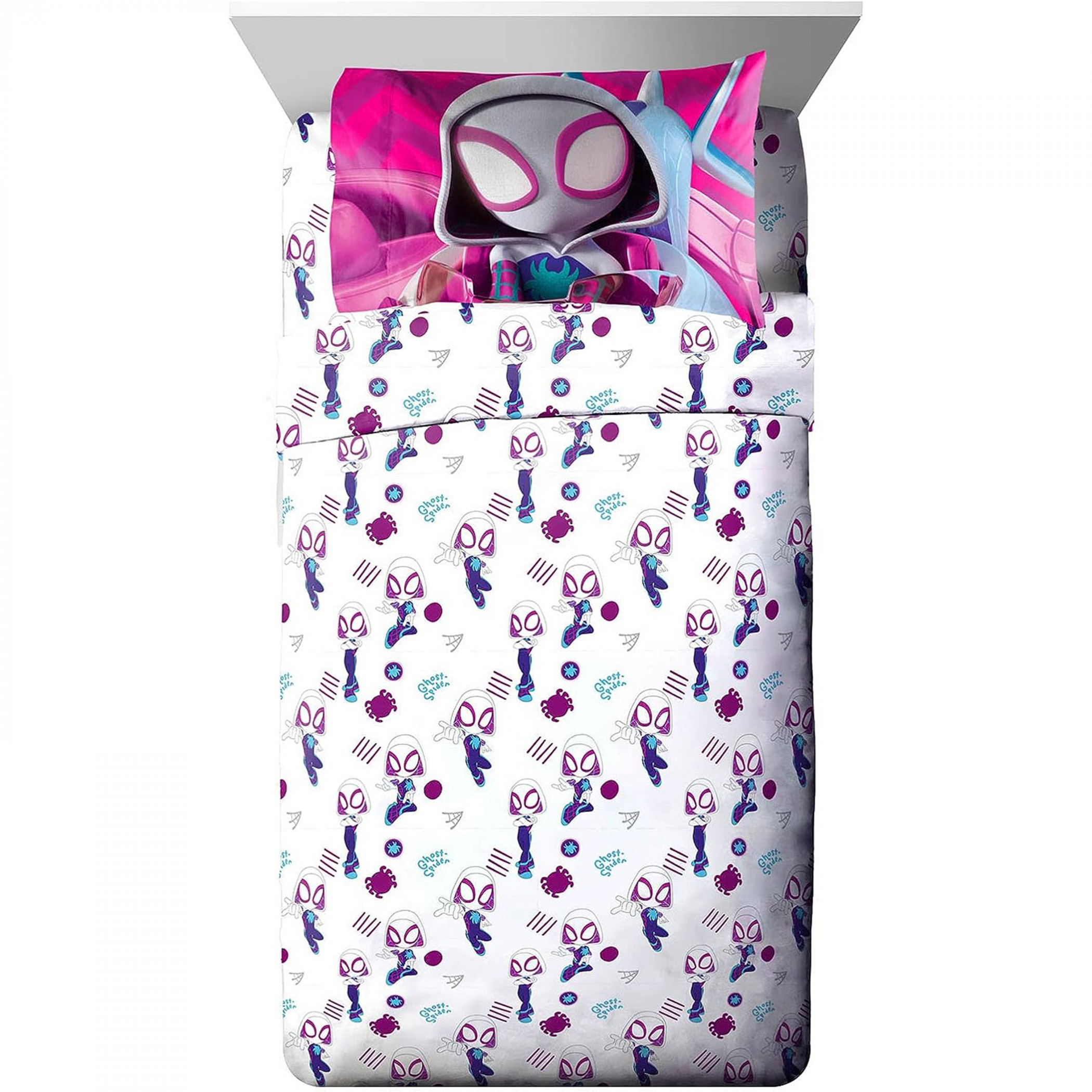 Spidey & His Amazing Friends Spider-Gwen Twin Sheet 3-Piece Set, Multi-Color