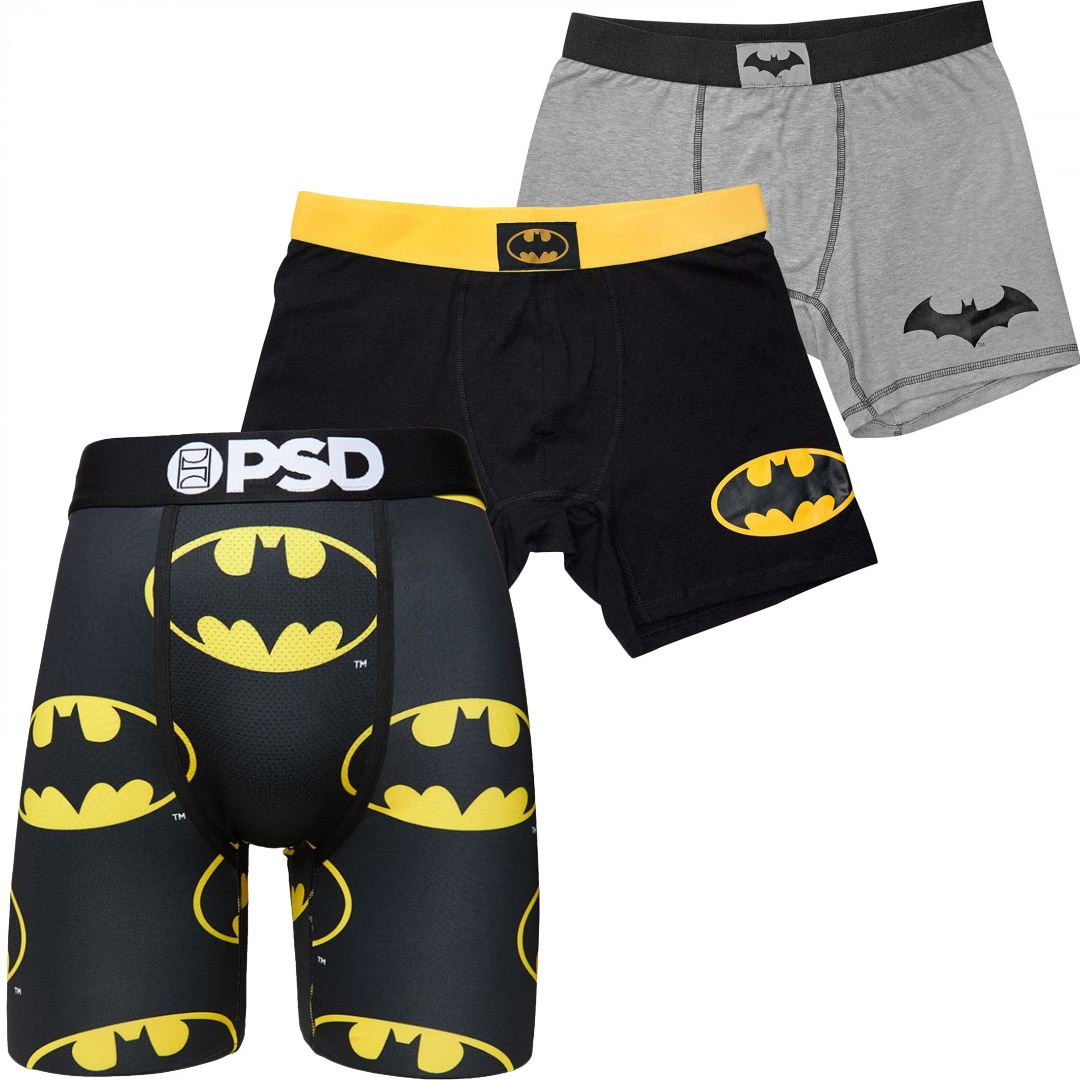Batman Logo Collection 3-Pack Boxer Briefs, Multi-Color