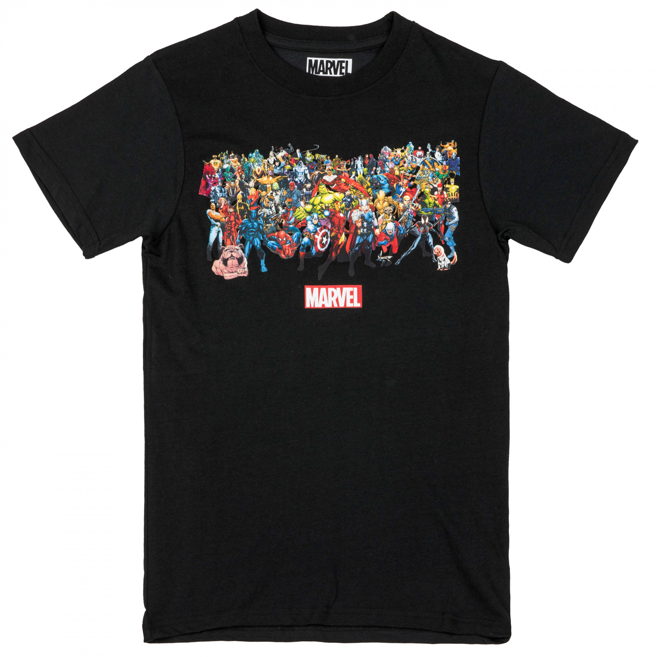 Marvel Heroes Full Cast T-Shirt, Black