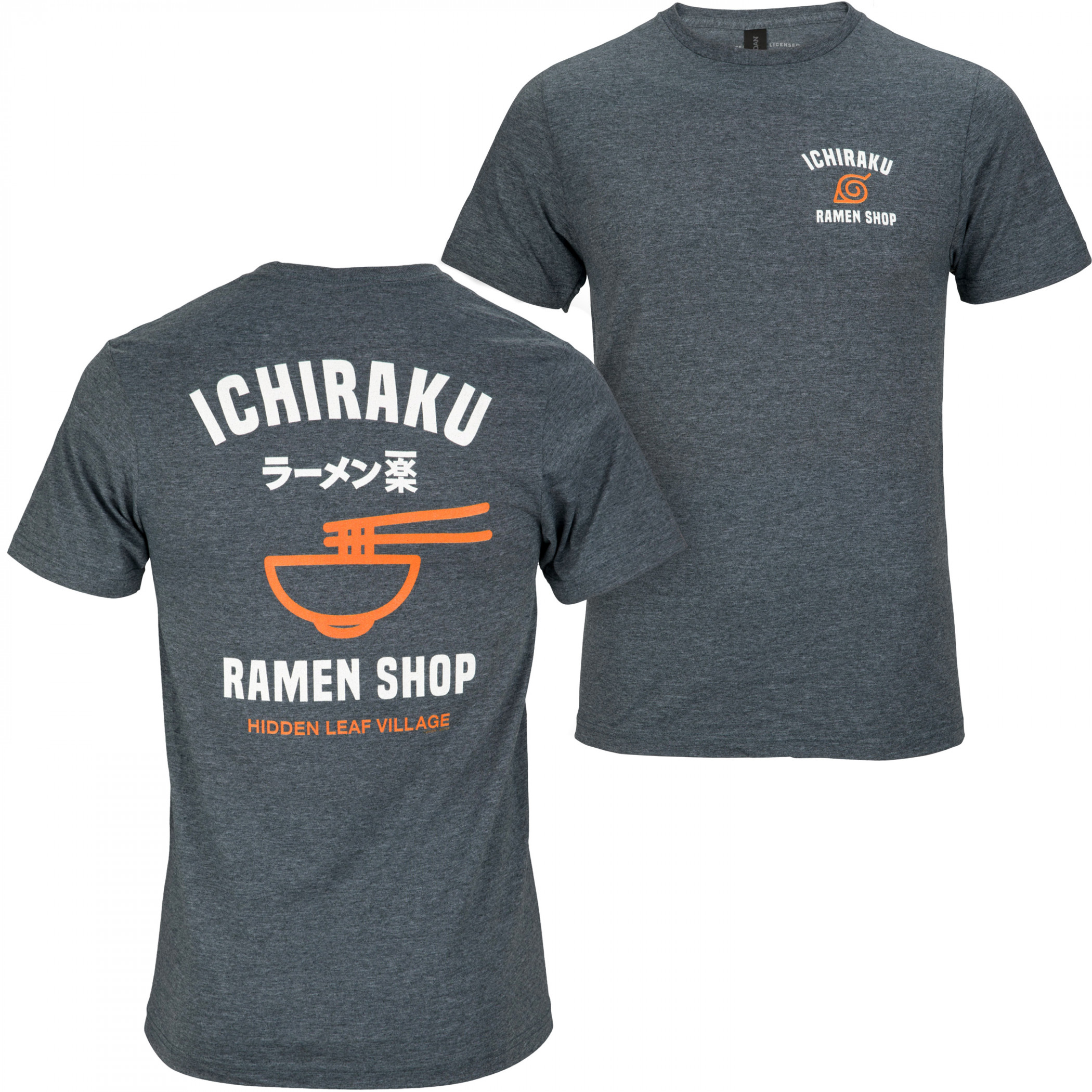 Naruto Ichiraku Ramen Shop Front/Back T-Shirt, Black