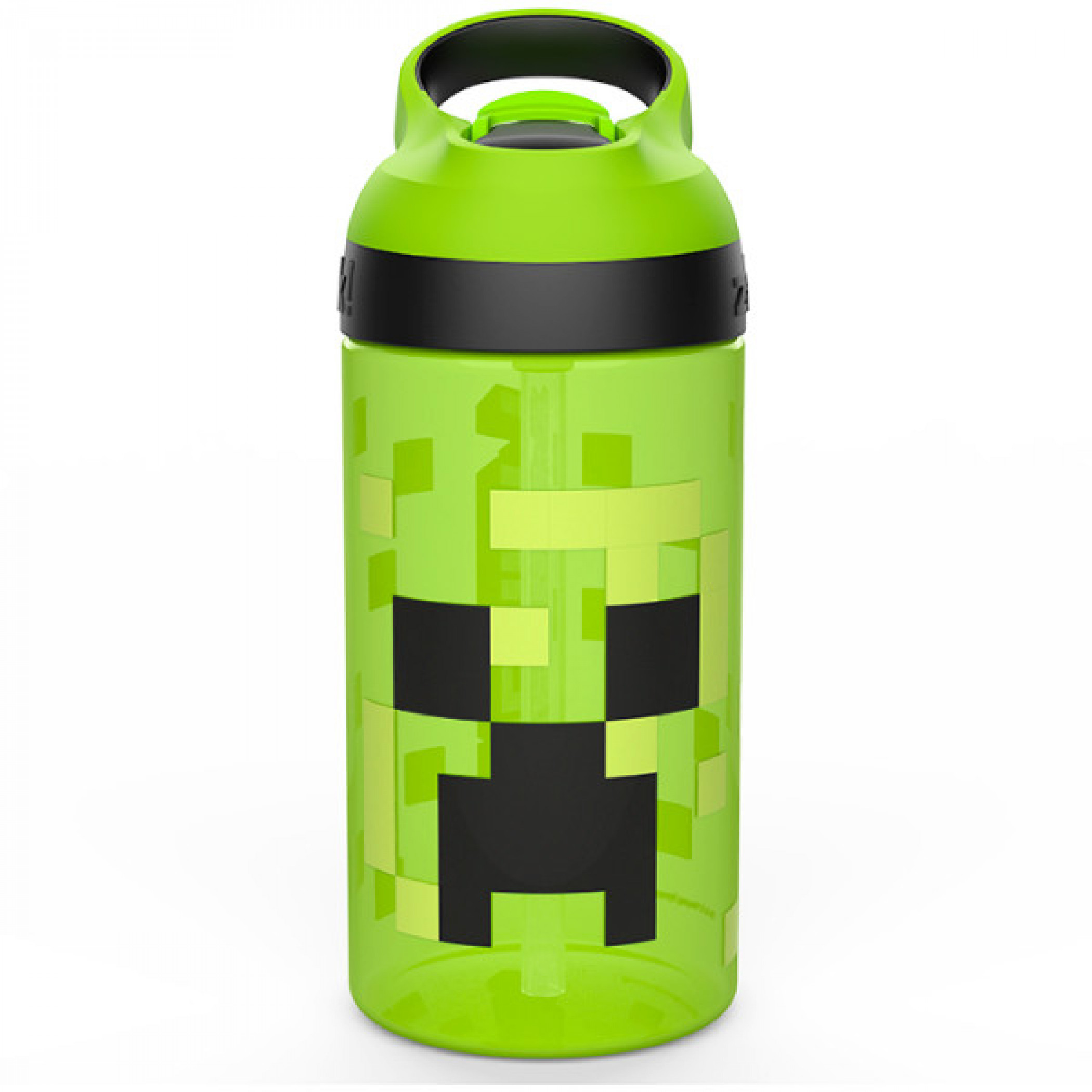 Minecraft Creeper 16oz Water Bottle with Drinking Spout, Green